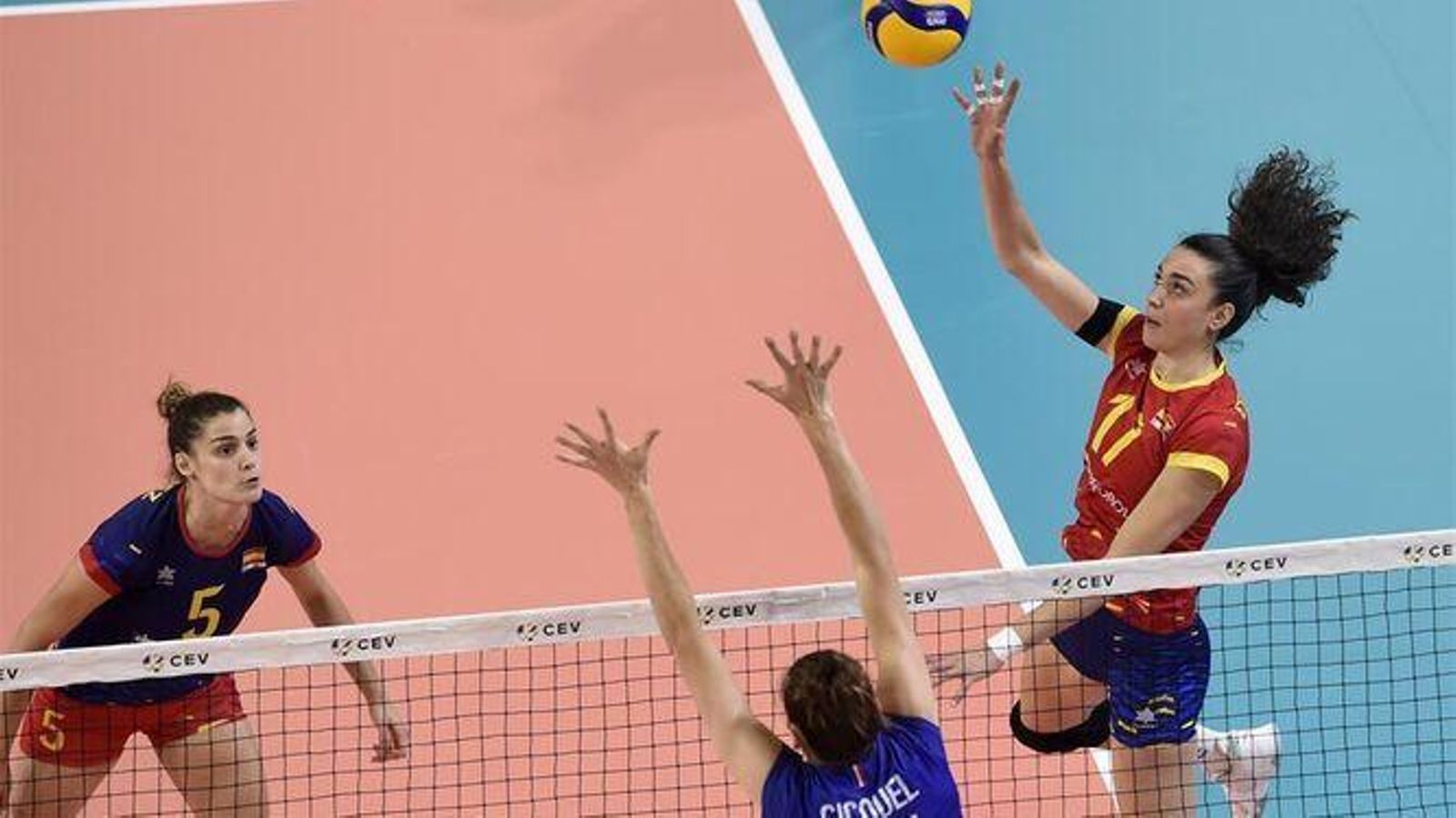 Ana Escamilla durante un encuentro con la selección española.