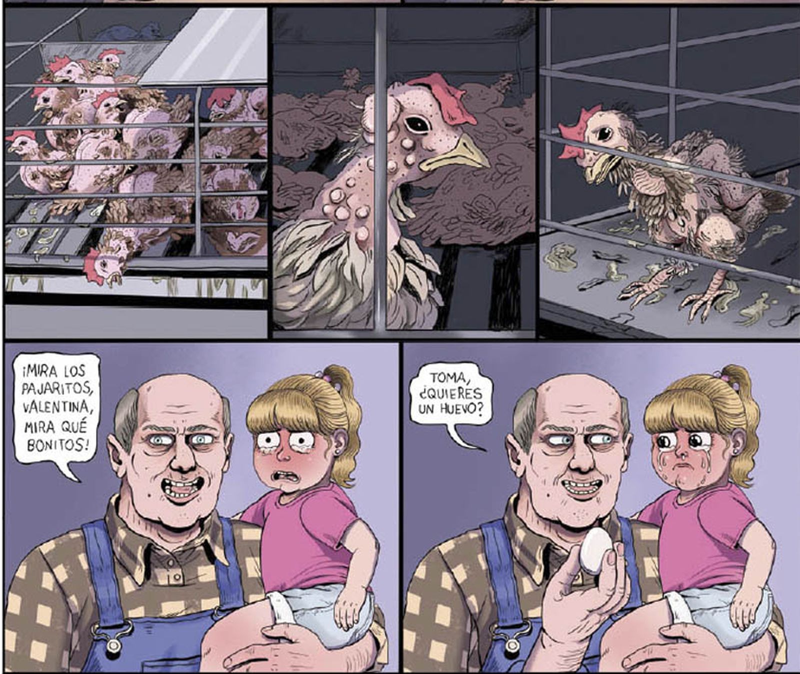 Detalle de una página del cómic.