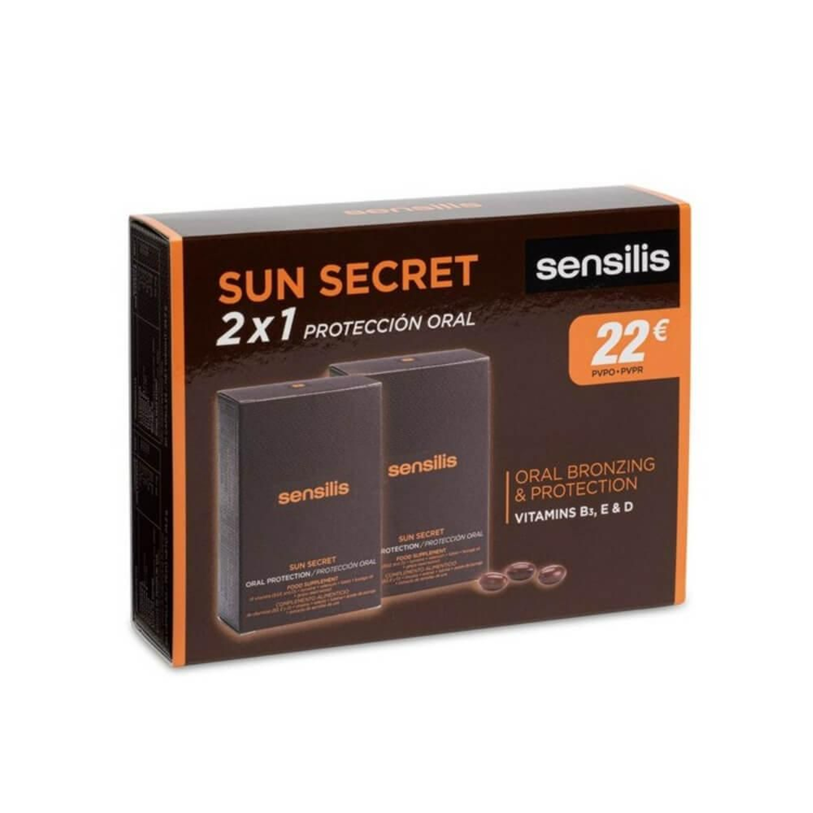 Caja de 2x1 de Sun Secret de Sensilis