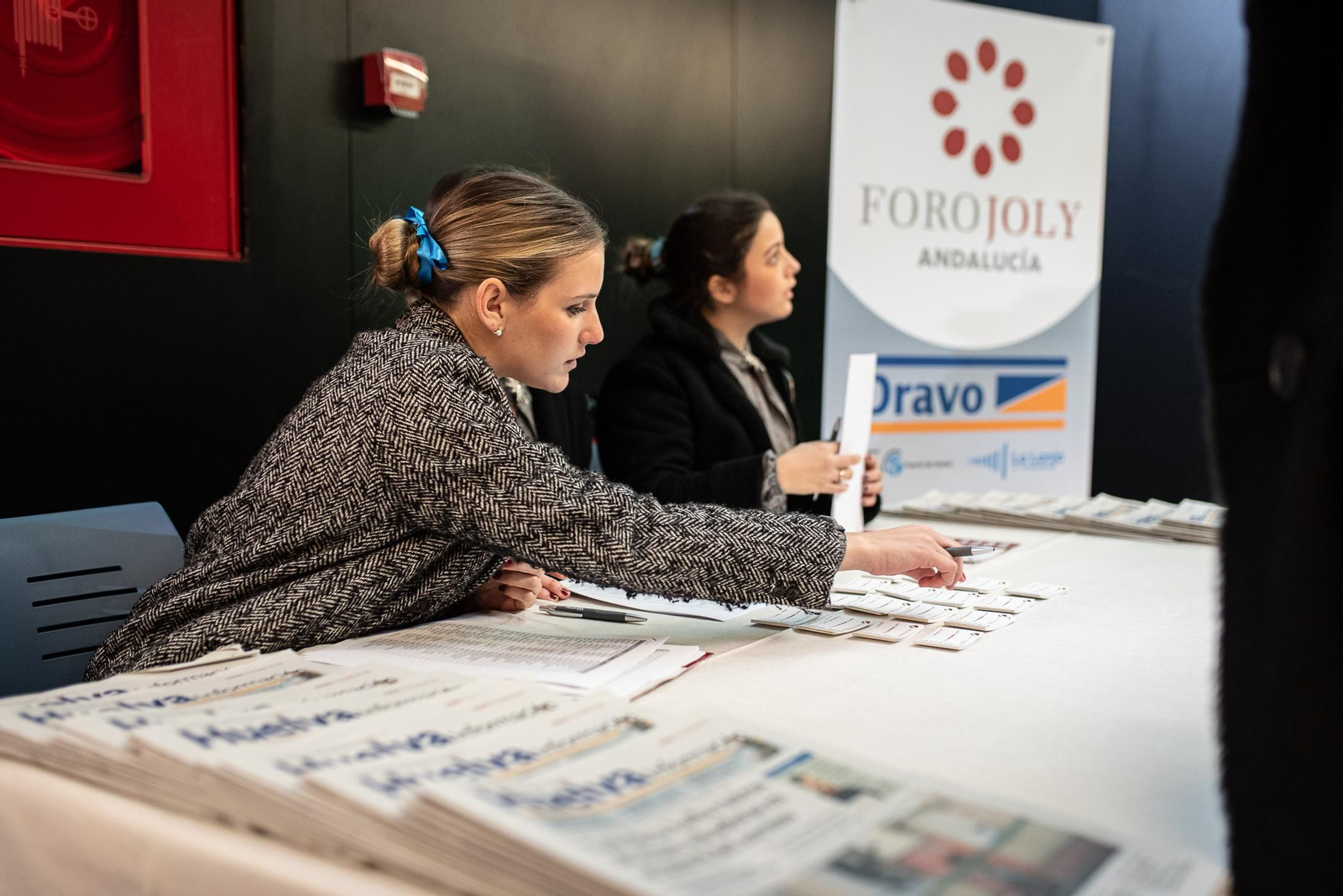 Imágenes del desayuno-coloquio con Antonio Sanz en el Foro Joly Andalucía celebrado en la Lonja de la Innovación del Puerto de Huelva