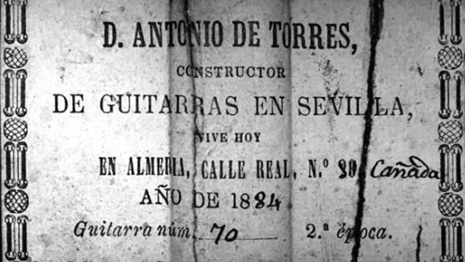 Documento acreditativo de 1884
