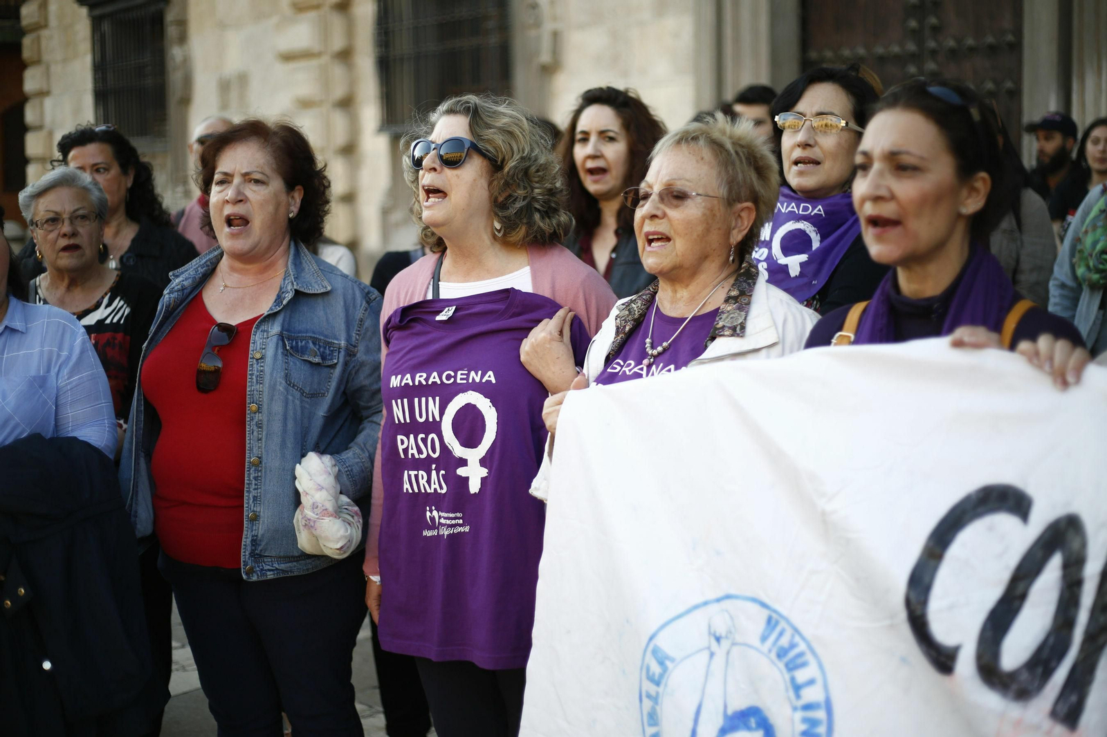 Concentracion en apoyo a Juana  Rivas  frente al TSJA en Granada el mes pasado.