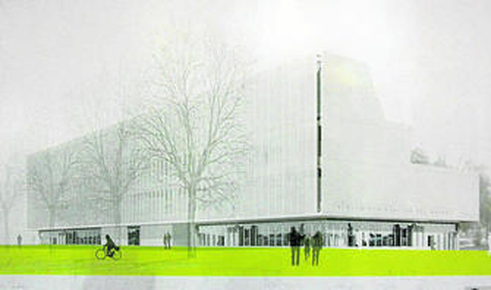 Proyección de la biblioteca, actualmente en proceso de construcción.