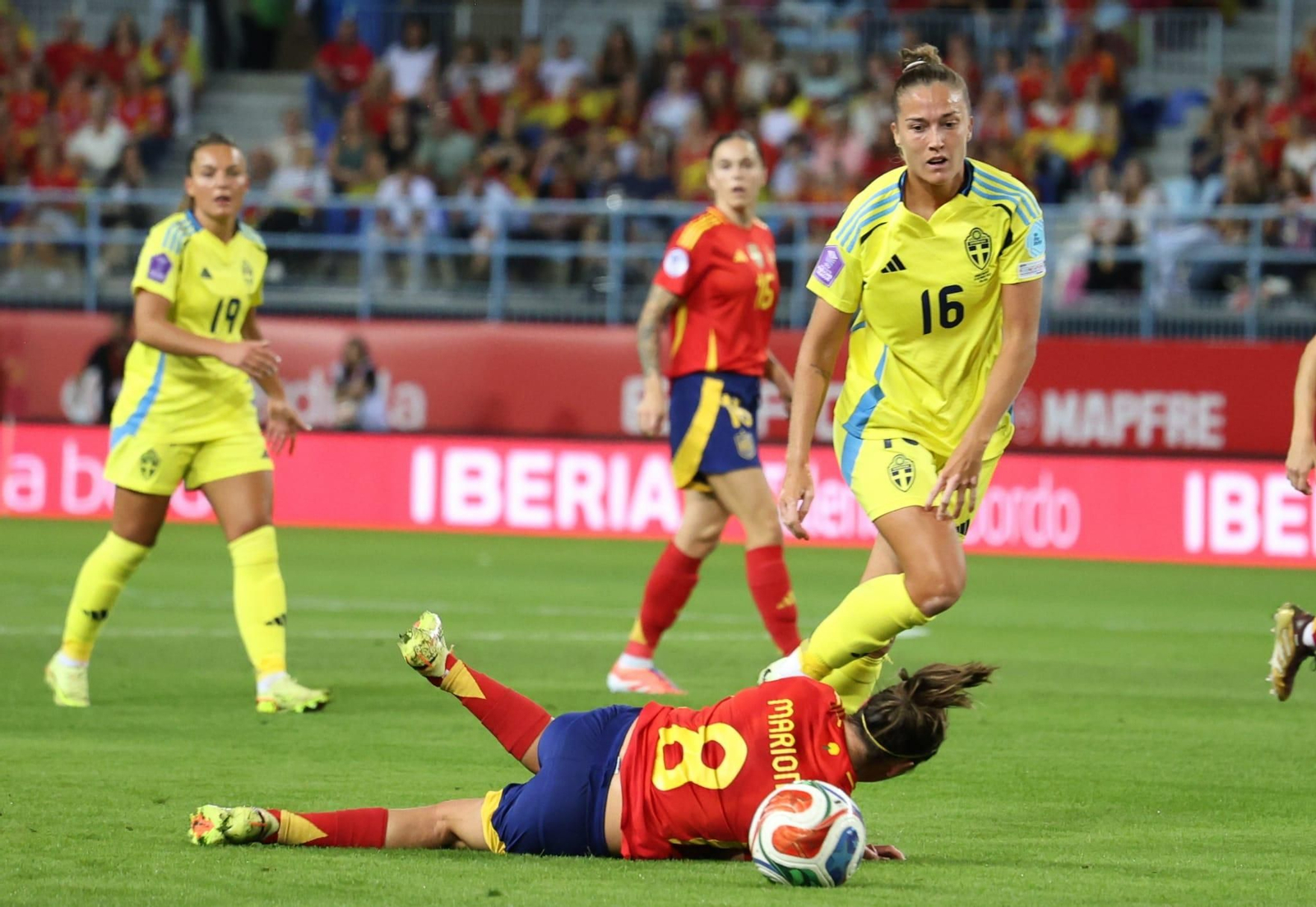 El España-Suecia de Málaga, en fotos