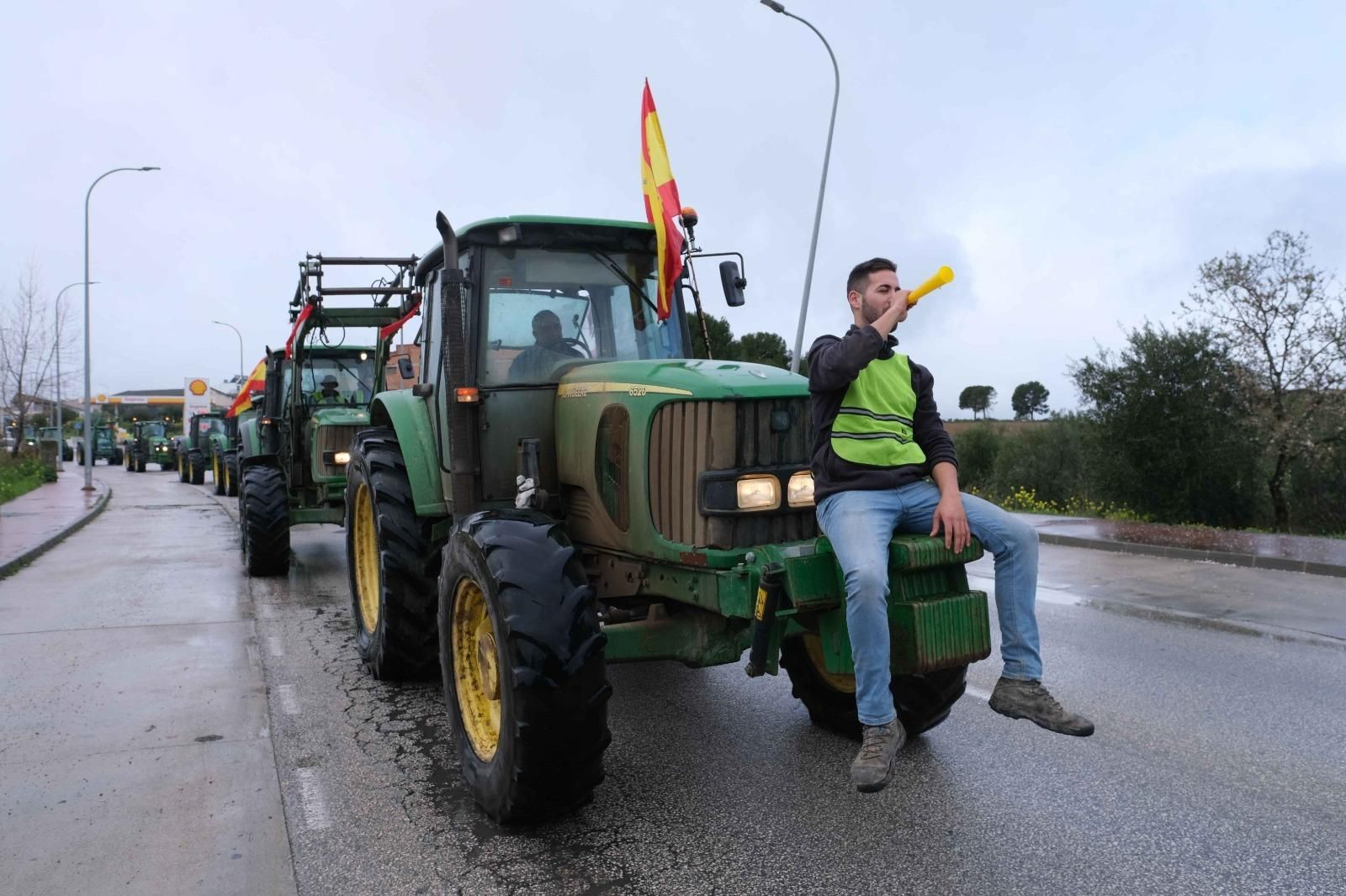 Ronda, epicento de las tractoradas de los agricultores este lunes