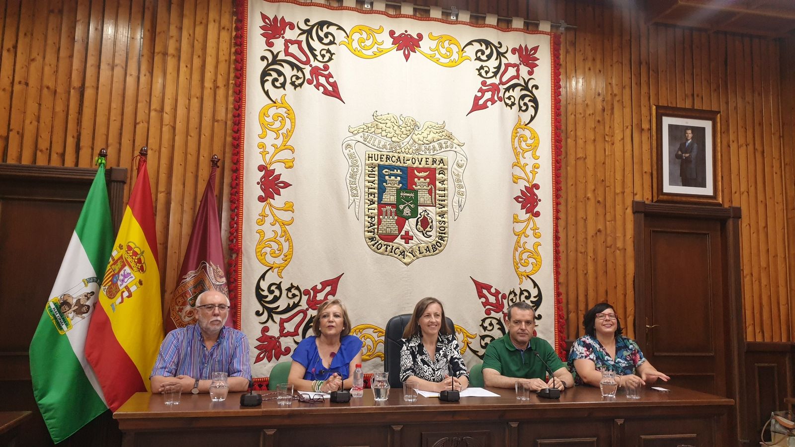 Un momento de la rueda de prensa de esta mañana.