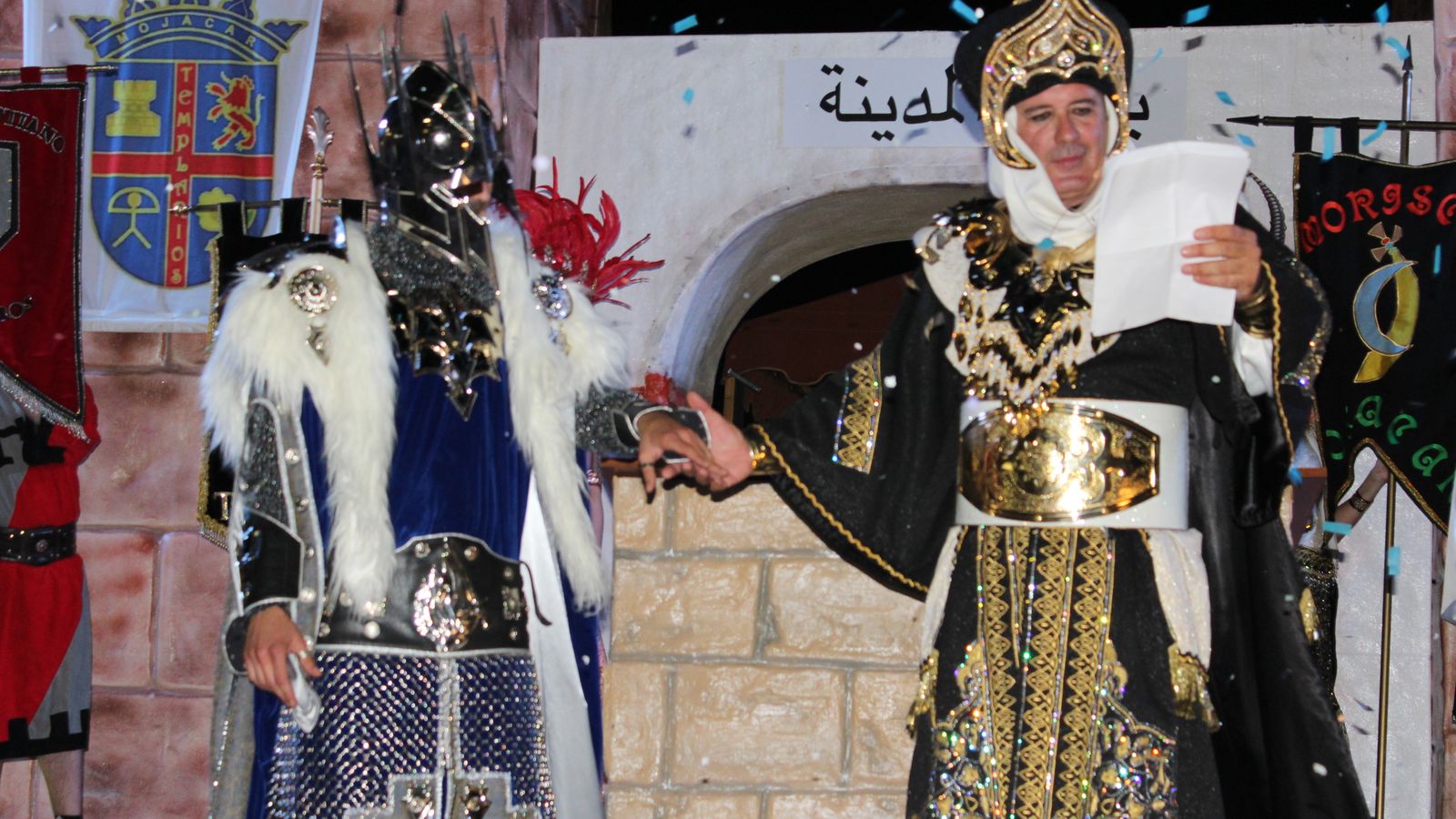 Lectura del pregón de Moros y Cristianos en Mojácar.