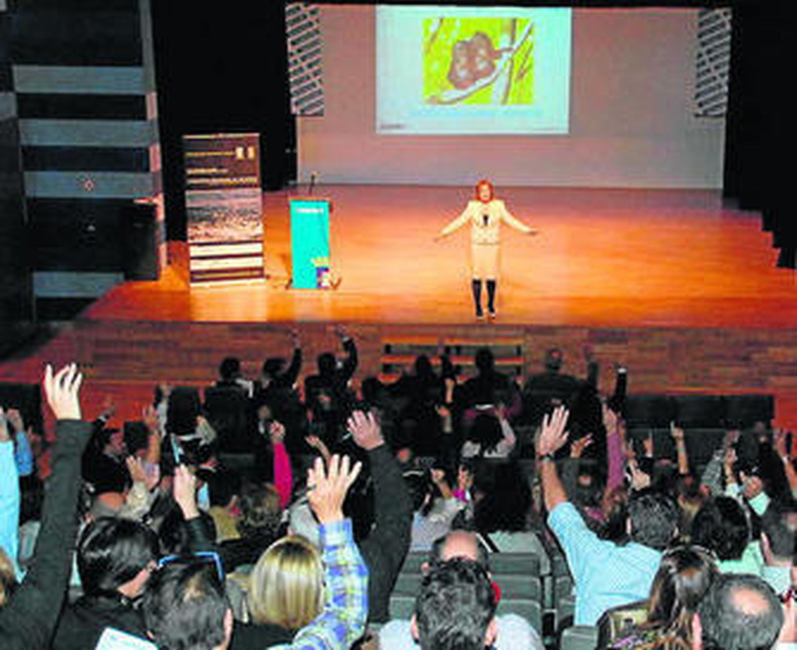 Pilar Jericó durante su participación en el primer encuentro de directivos.