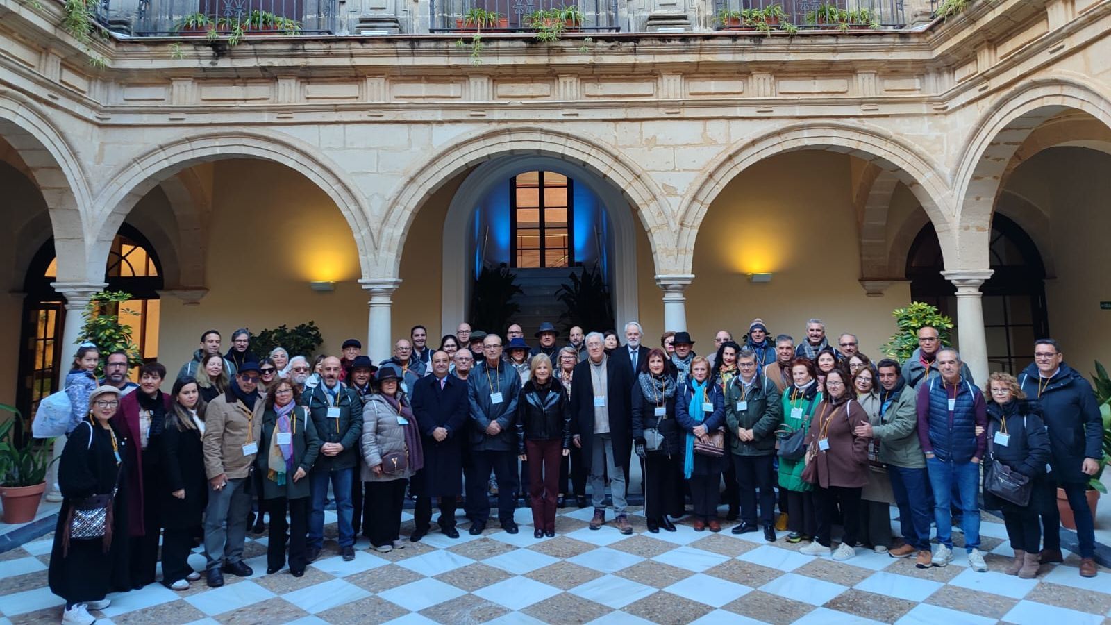 Recepción en el Ayuntamiento de Jerez a los participantes en el Congreso de Belenistas.