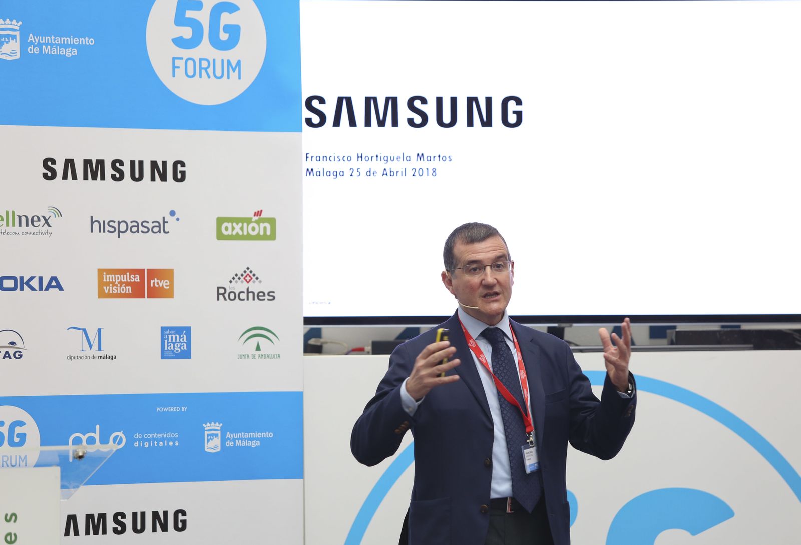 El director de comunicación de Samsung, Francisco Hortigüela, en el 5G Forum.