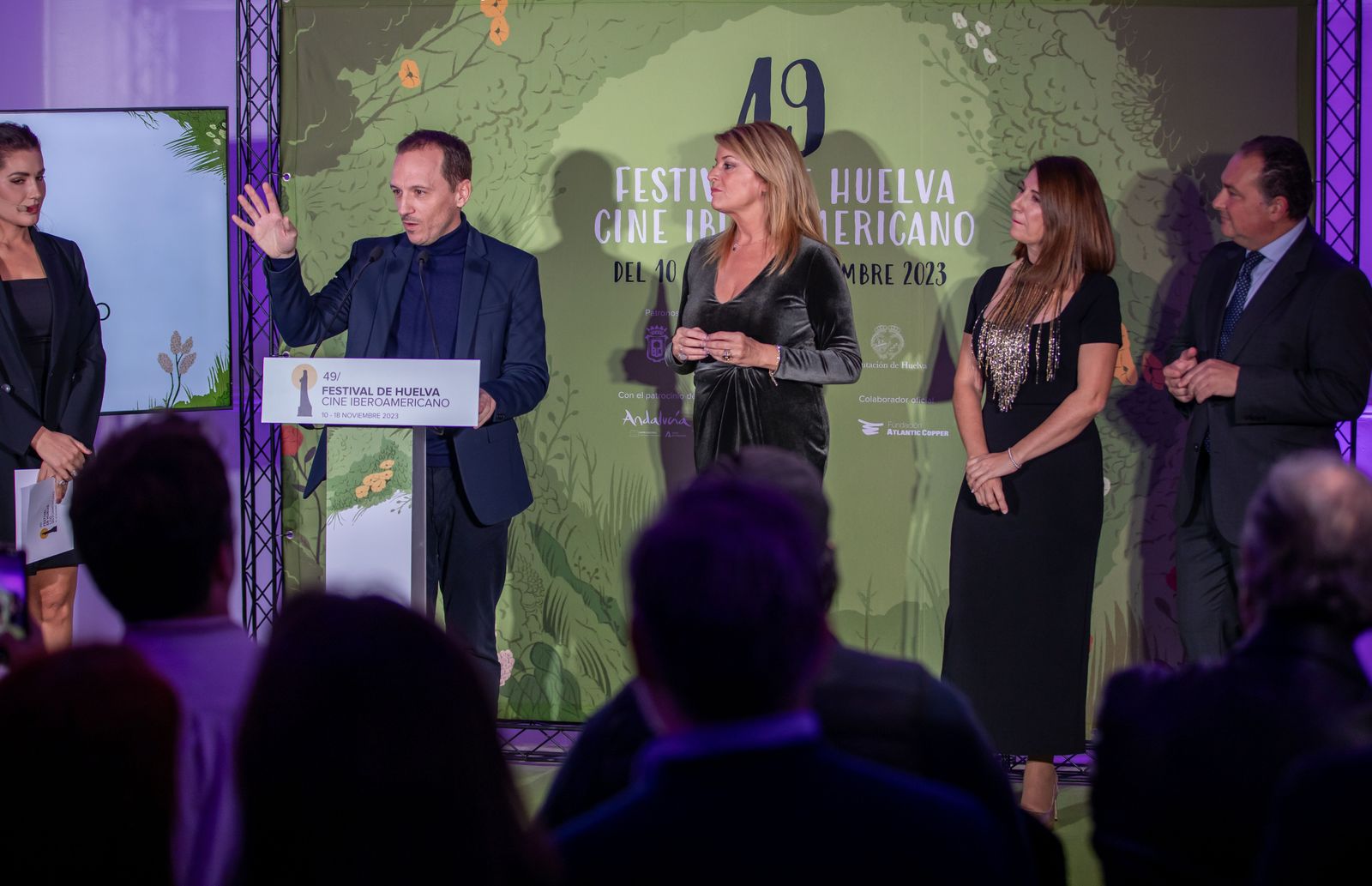 Imágenes de la presentación en Madrid del Festival de Huelva de Cine Iberoamericano