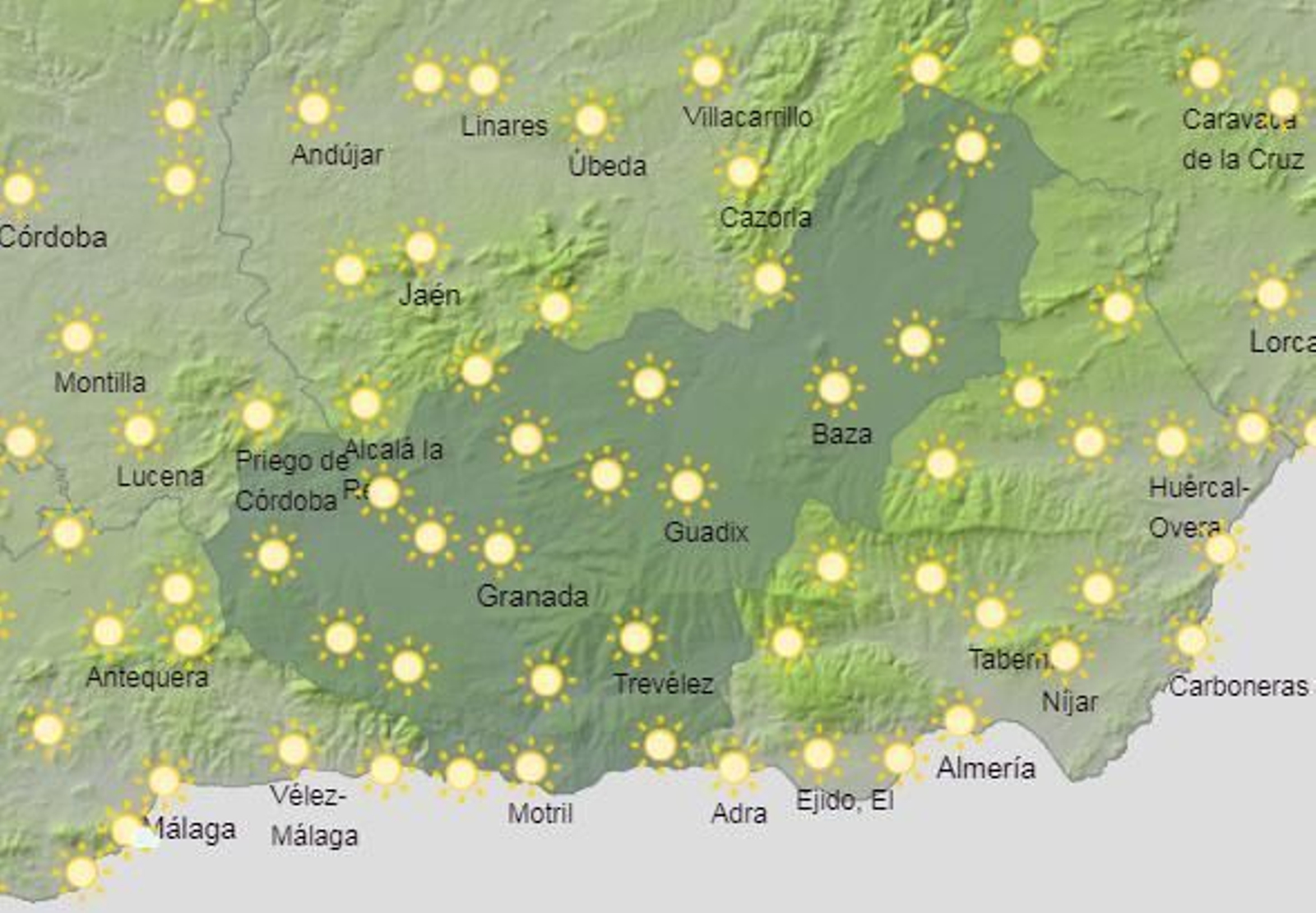 Tiempo en Granada | Enero se despide con temperaturas máximas de 20 grados