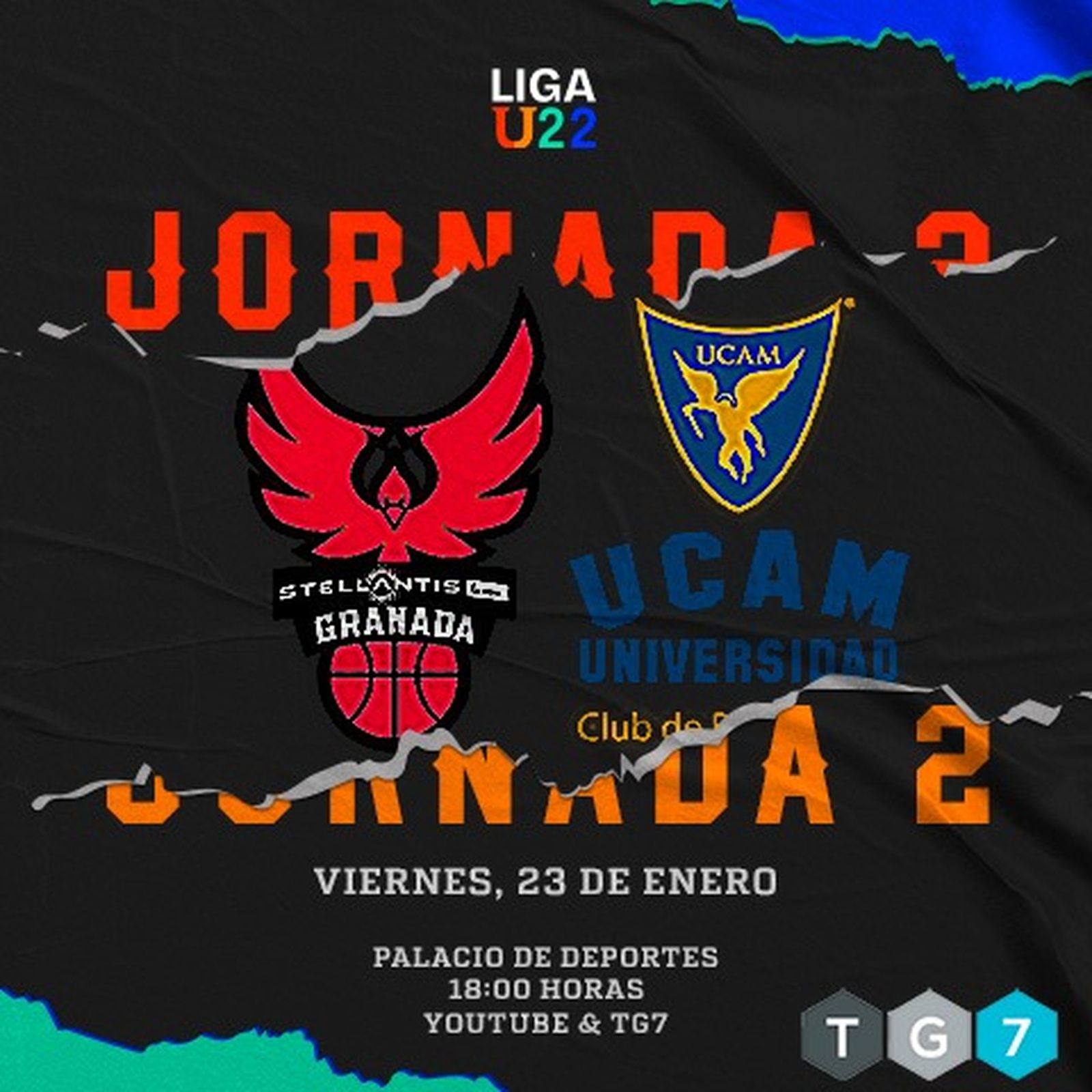 Cartel anunciador del partido de este viernes