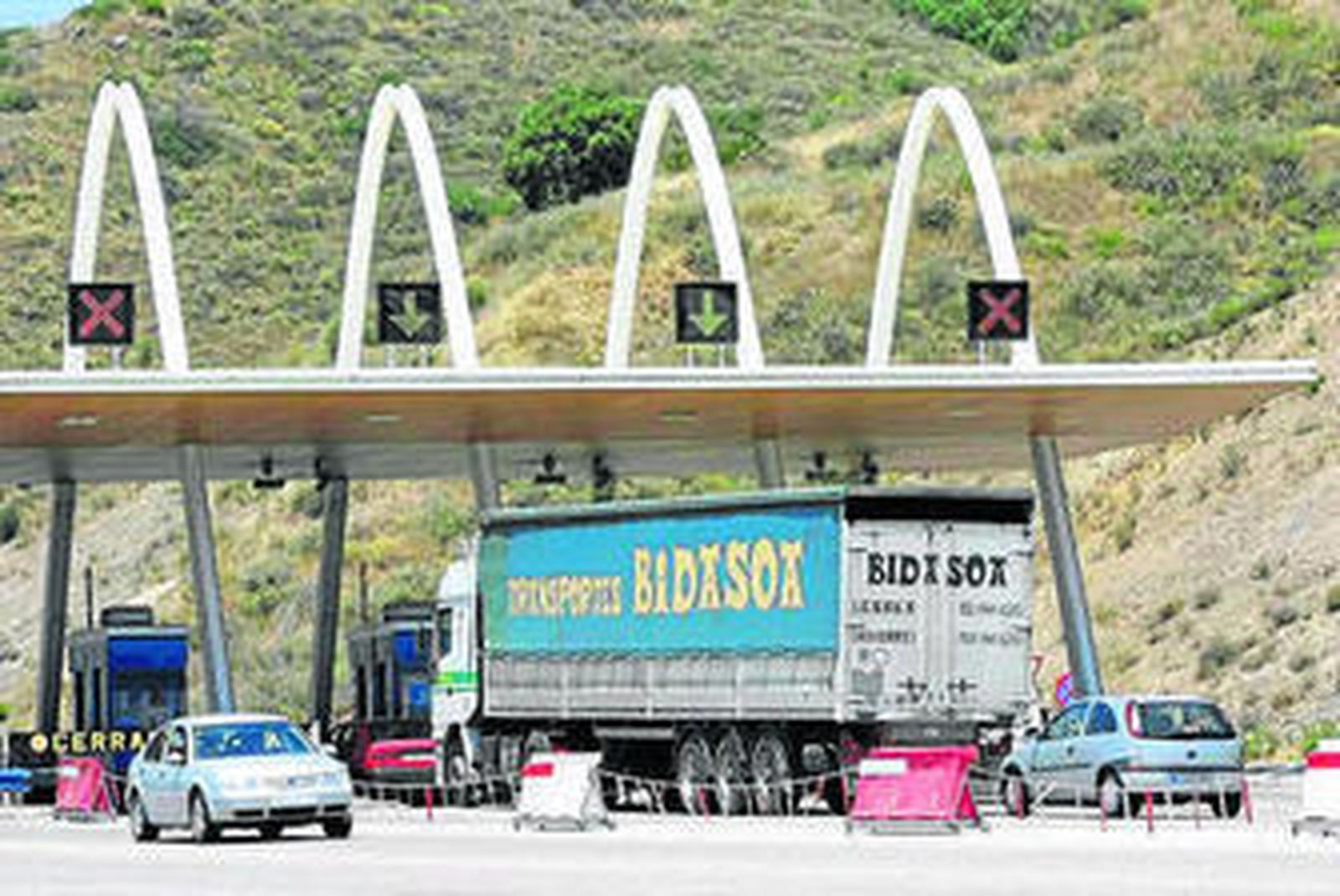 Zona de peaje de la autopista de la Costa del Sol.