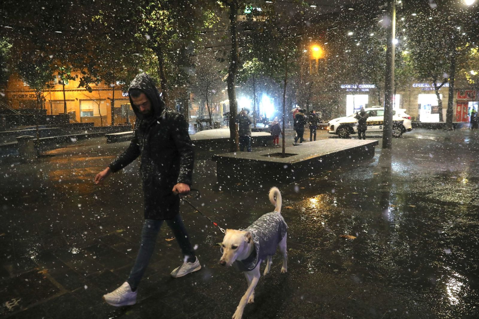 Jerusalén, cubierta de nieve tras el paso del temporal 'Elpida'