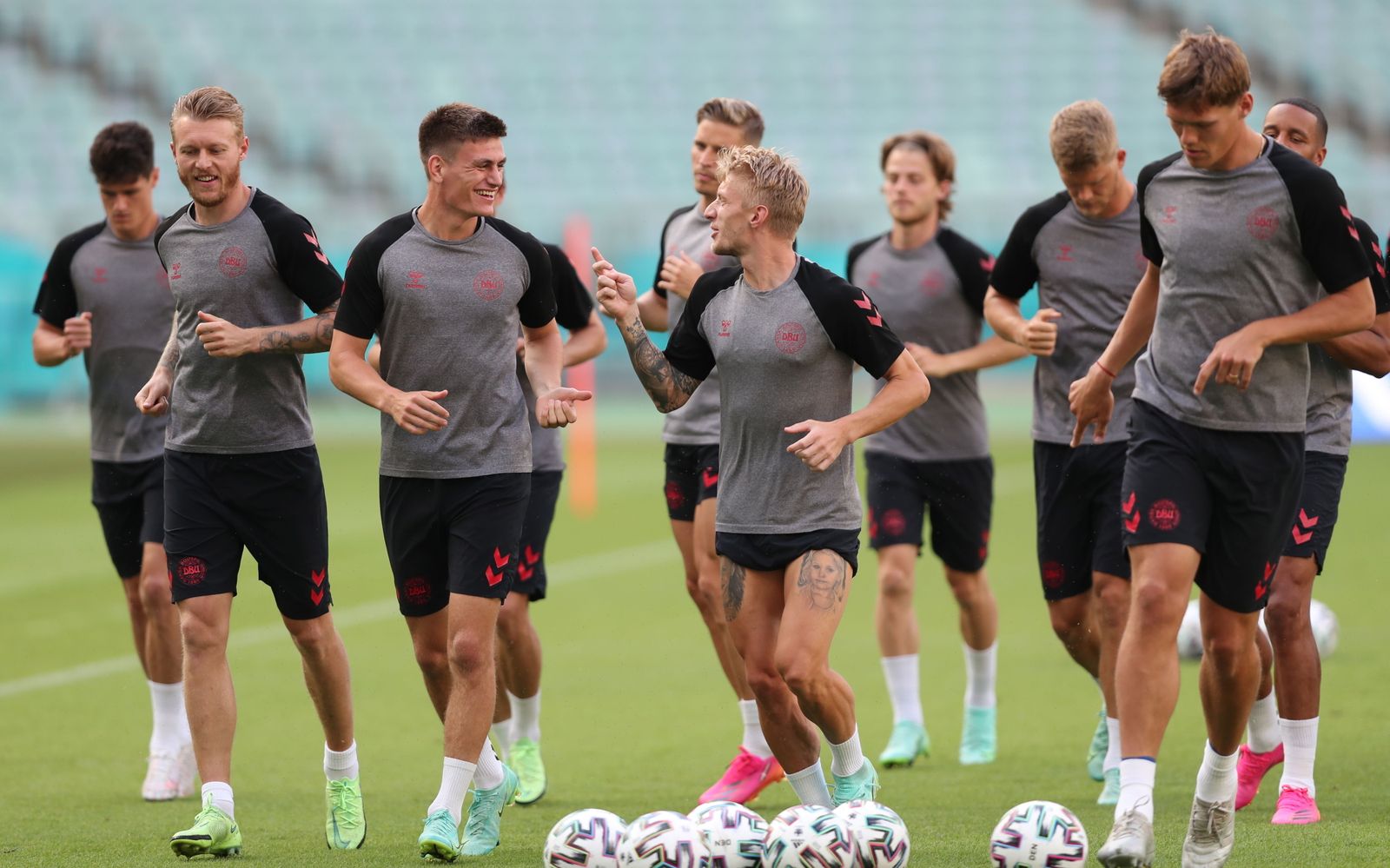 Entrenamiento de la selección danesa