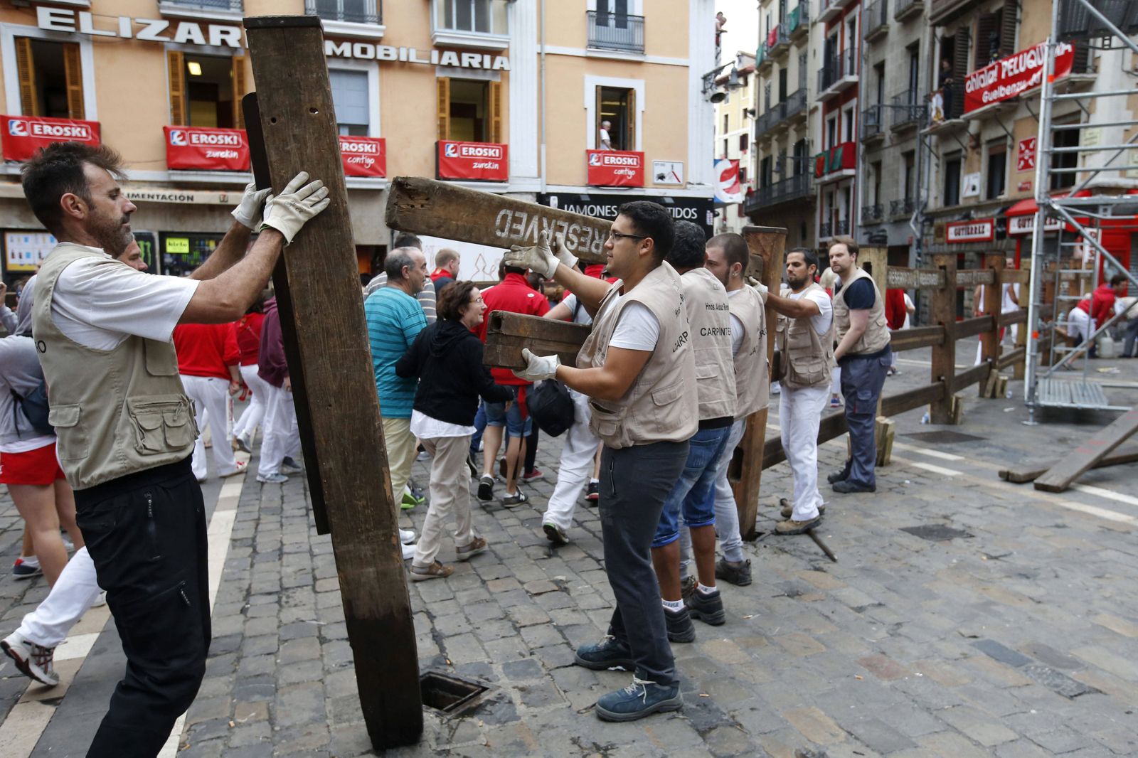 Las imágenes del último encierro de los sanfermines
