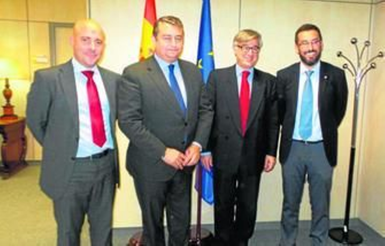 De derecha a izquierda, Juan Franco, Ignacio Ybáñez, Antonio Sanz y Nacho Macías, en la reunión que mantuvieron en Madrid.
