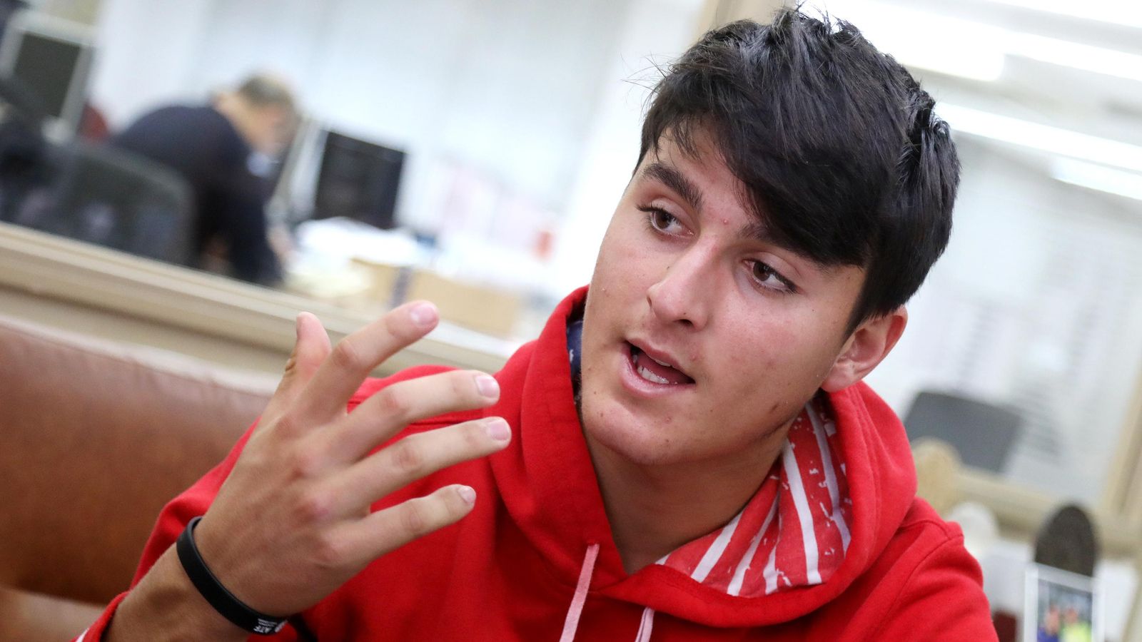 El tenista jerezano, en un momento de la entrevista.