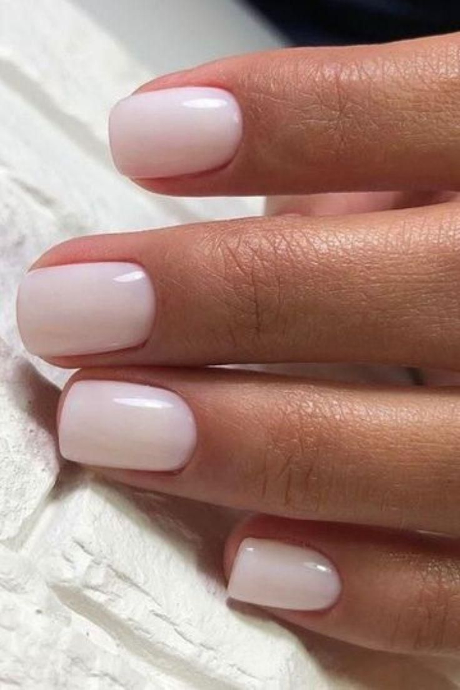 Milky nails.