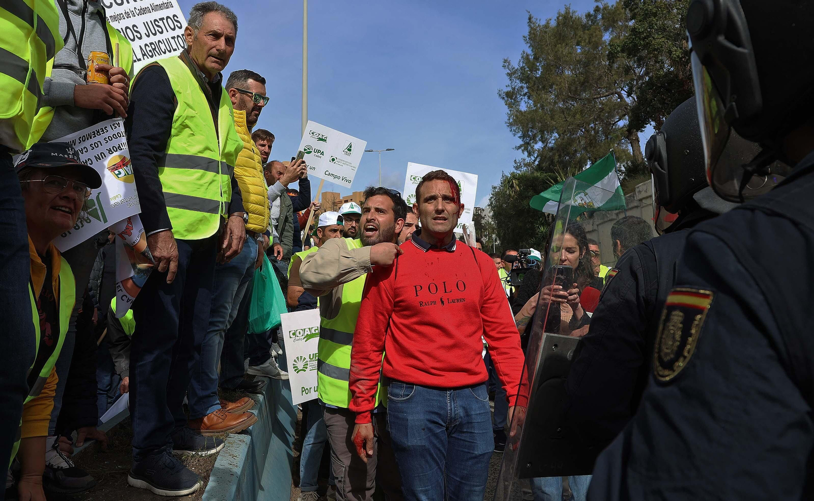 Imágenes de las protestas de los agricultores en Algeciras