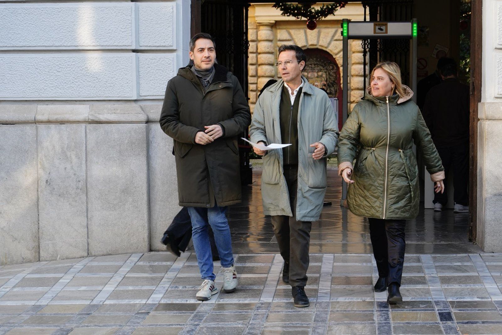 Los concejales del PSOE Castillo, Cuenca y Gutiérrez.