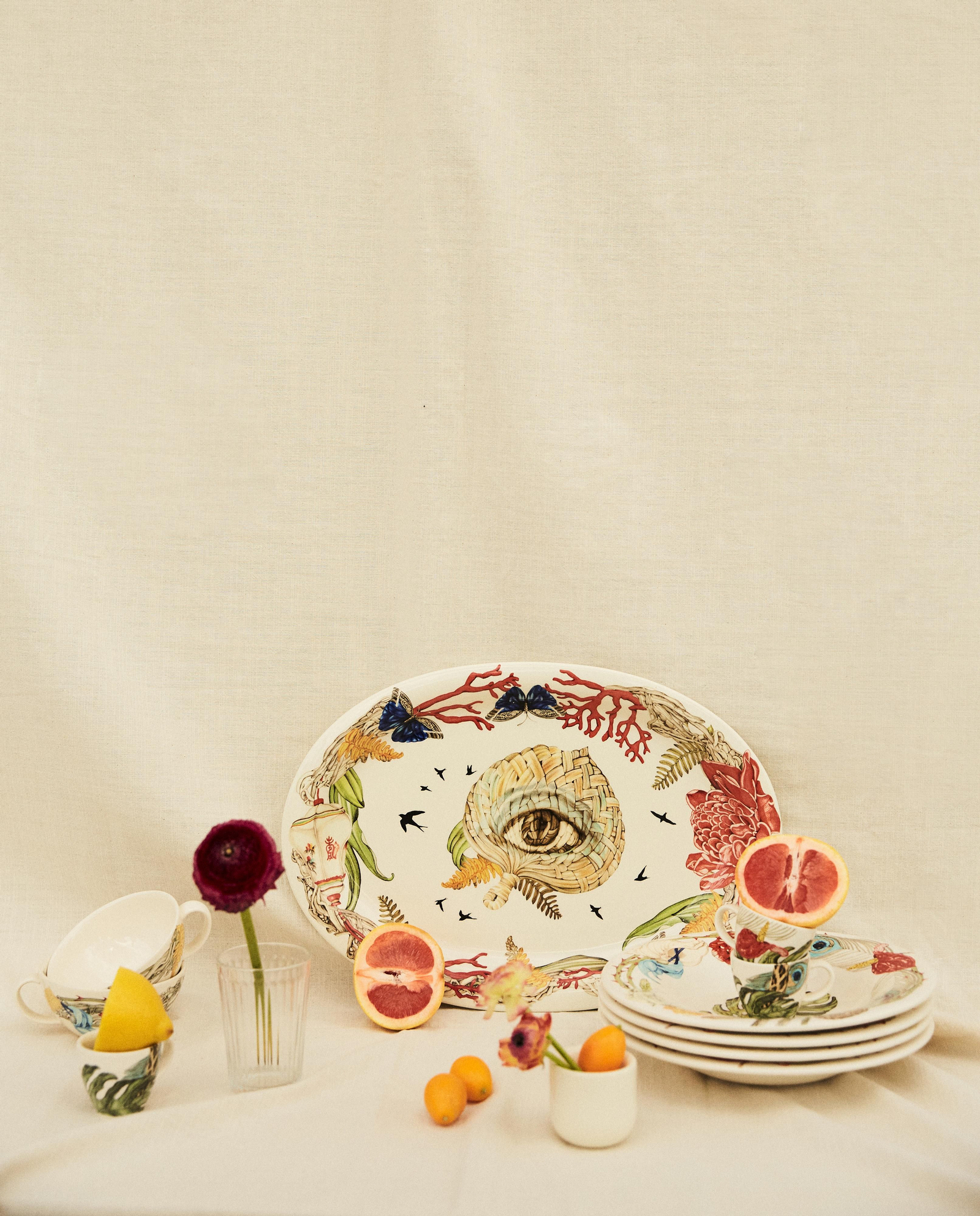 Colección 'Georgica' realizada en colaboración con la ilustradora Carmen García de la Huerta.