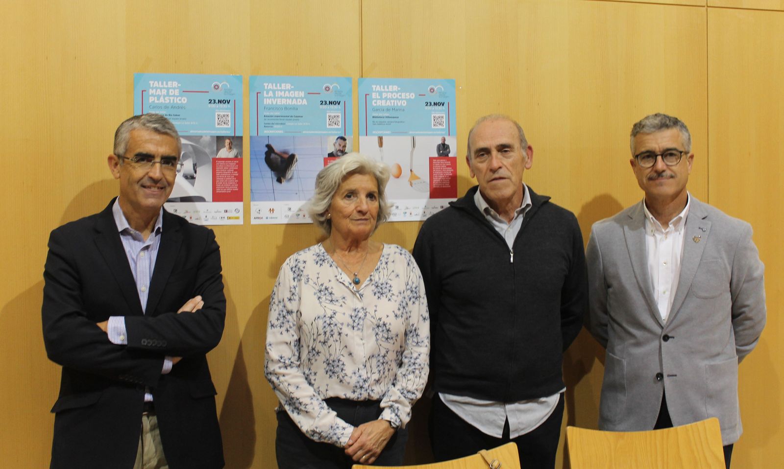 Roberto García Torrente (Cajamar), María Luisa Jiménez y Luis de la Poza (Grupo Indalo Foto) y Juan Colomina (Coexphal)