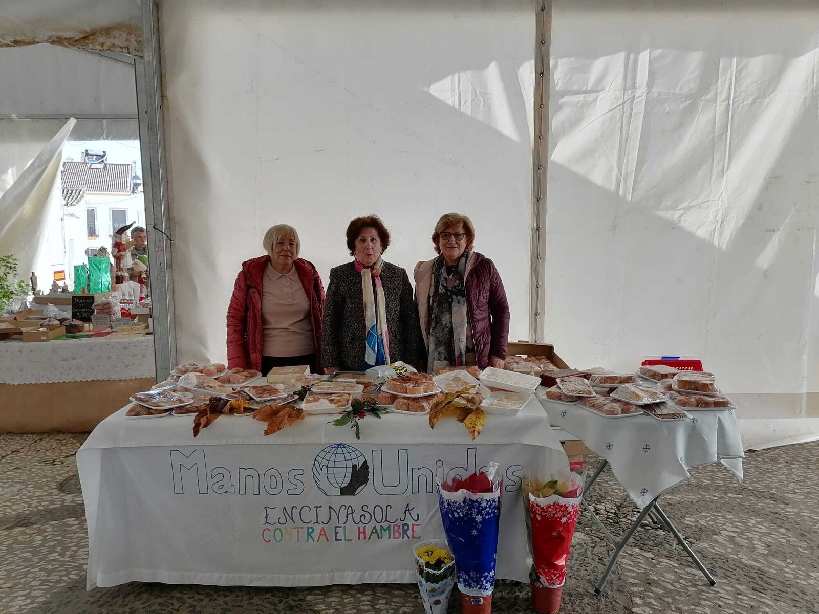 Puesto con dulces caseros.