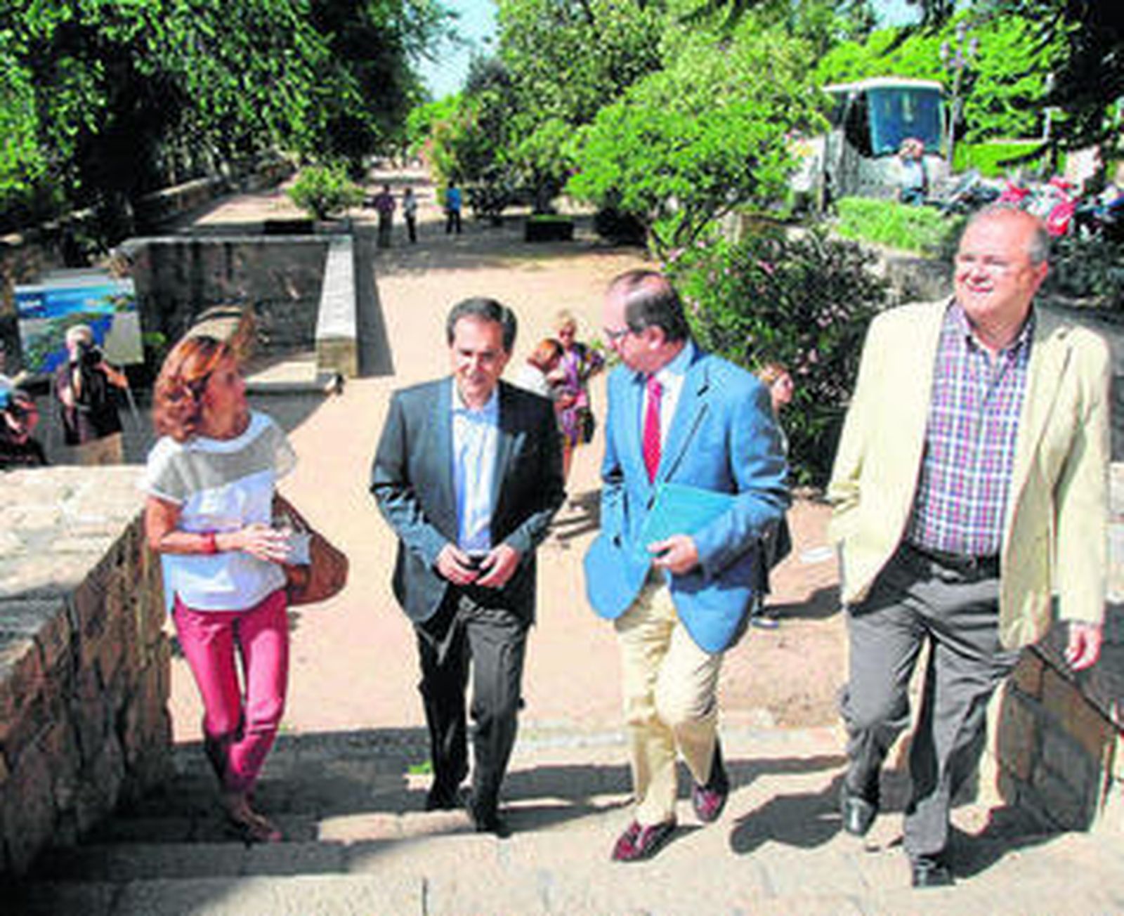 José Antonio Nieto con Martínez-Sagrera, Jaén y Calderón, en la presentación del proyecto.