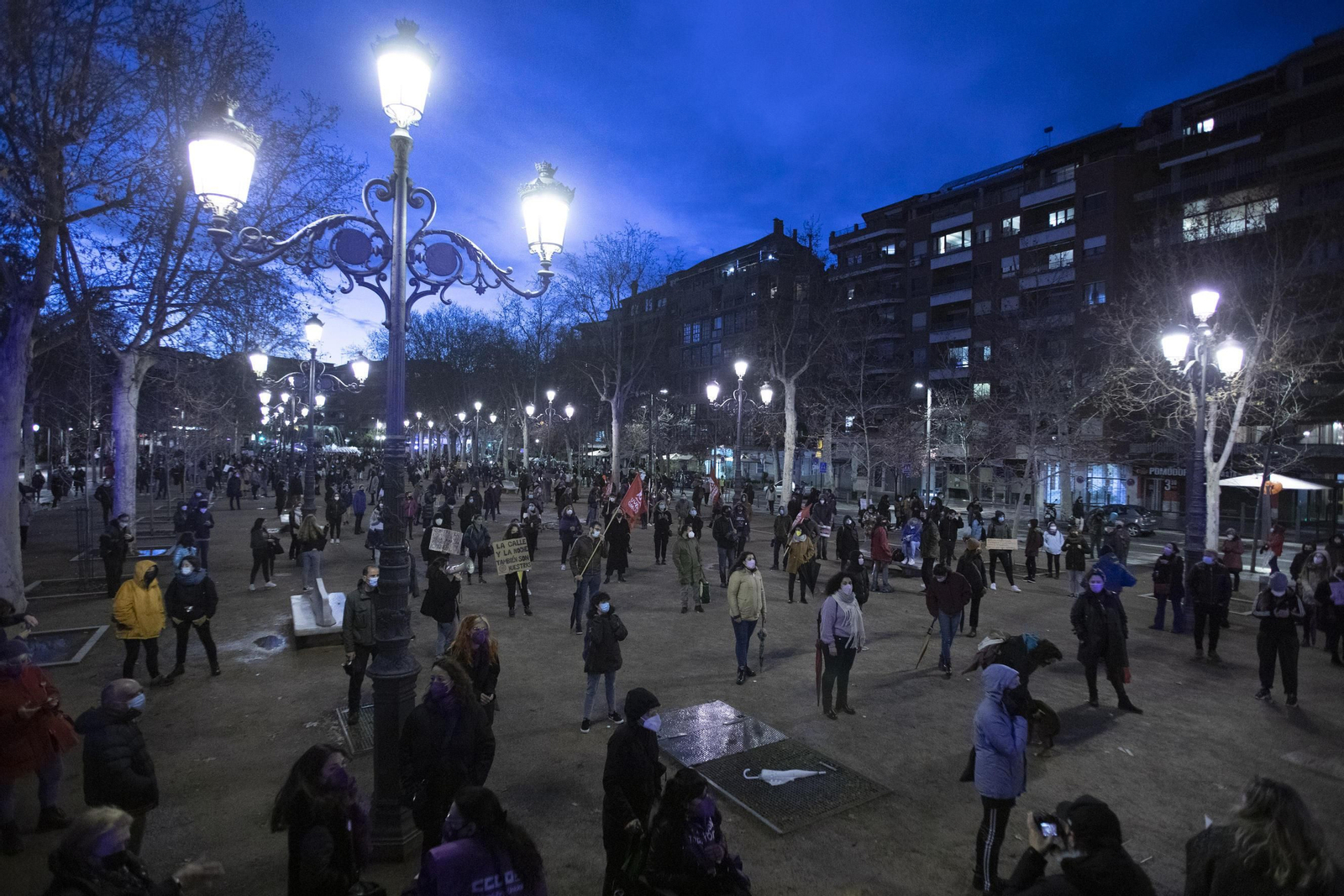 Las mejores imágenes de la manifestación feminista del 8M en Granada este 2021
