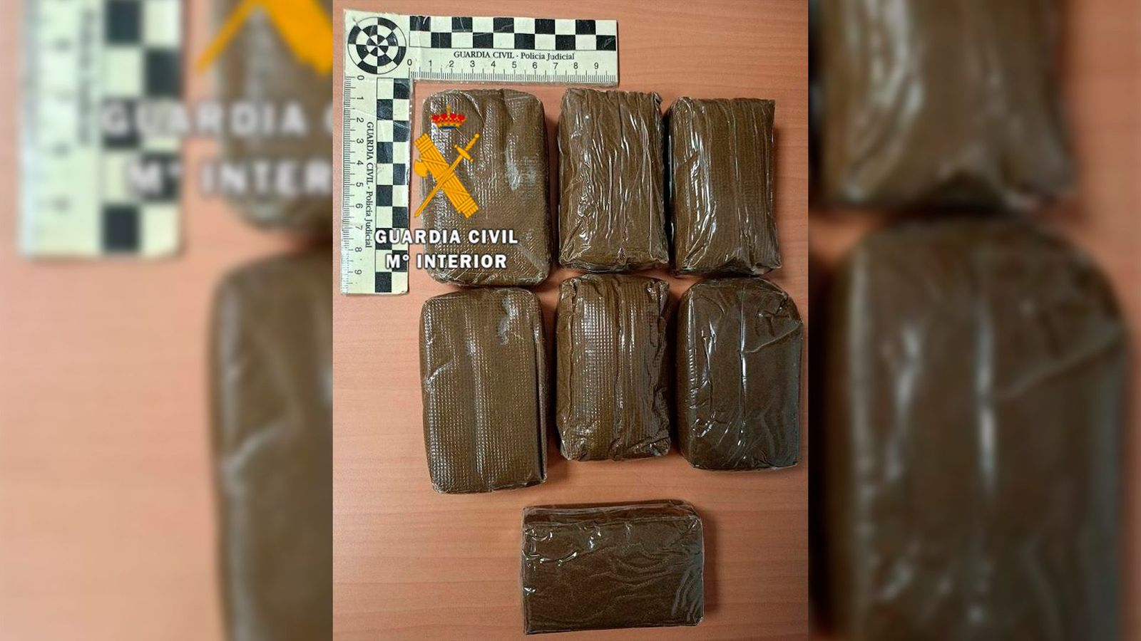 Hachís incautado por la Guardia Civil de Mijas.