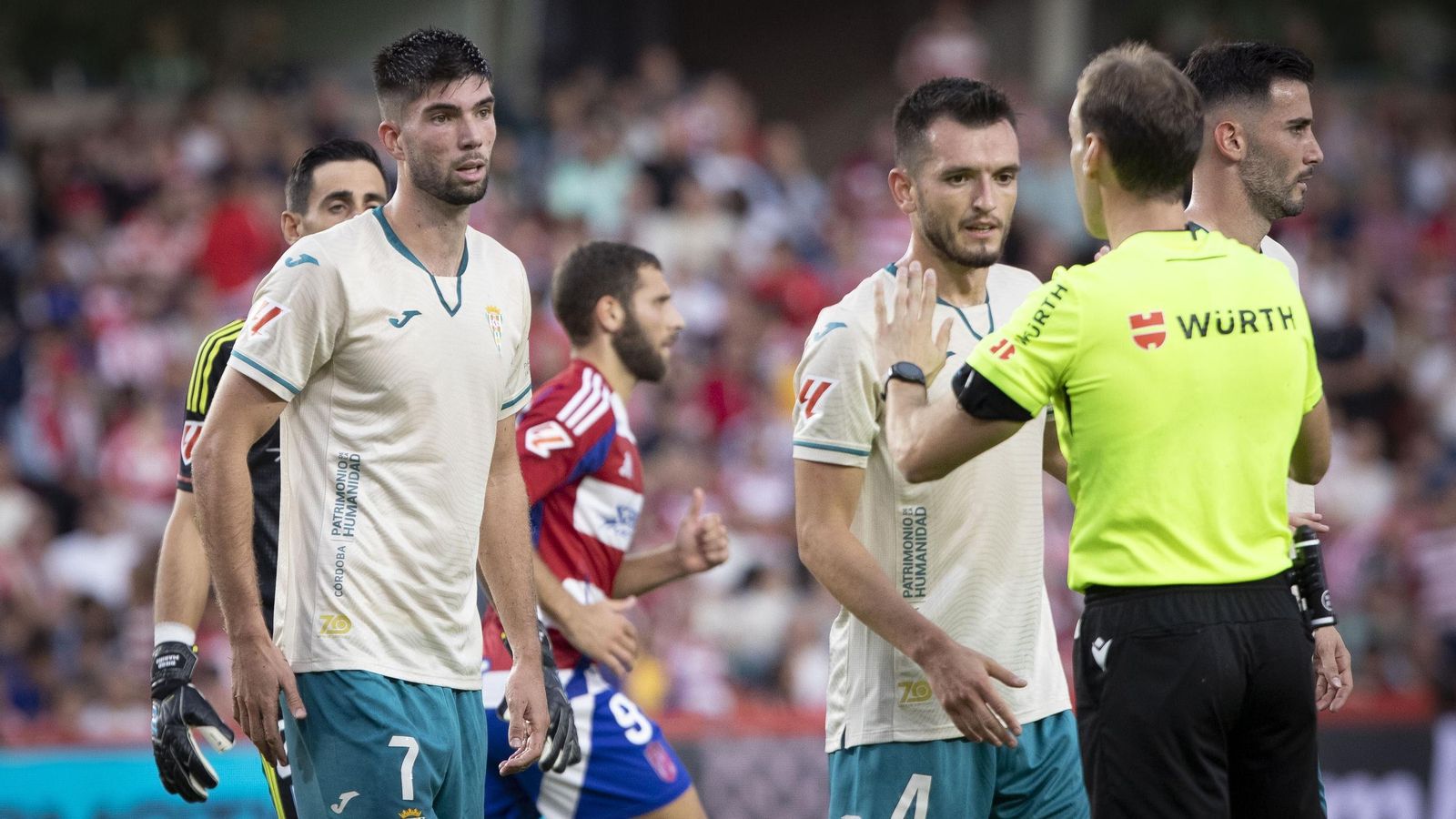 Rafael Sánchez López, en la acción que terminó con roja directa para Théo Zidane en Granada. Rafael Sánchez López, en la acción que terminó con roja directa para Théo Zidane en Granada.