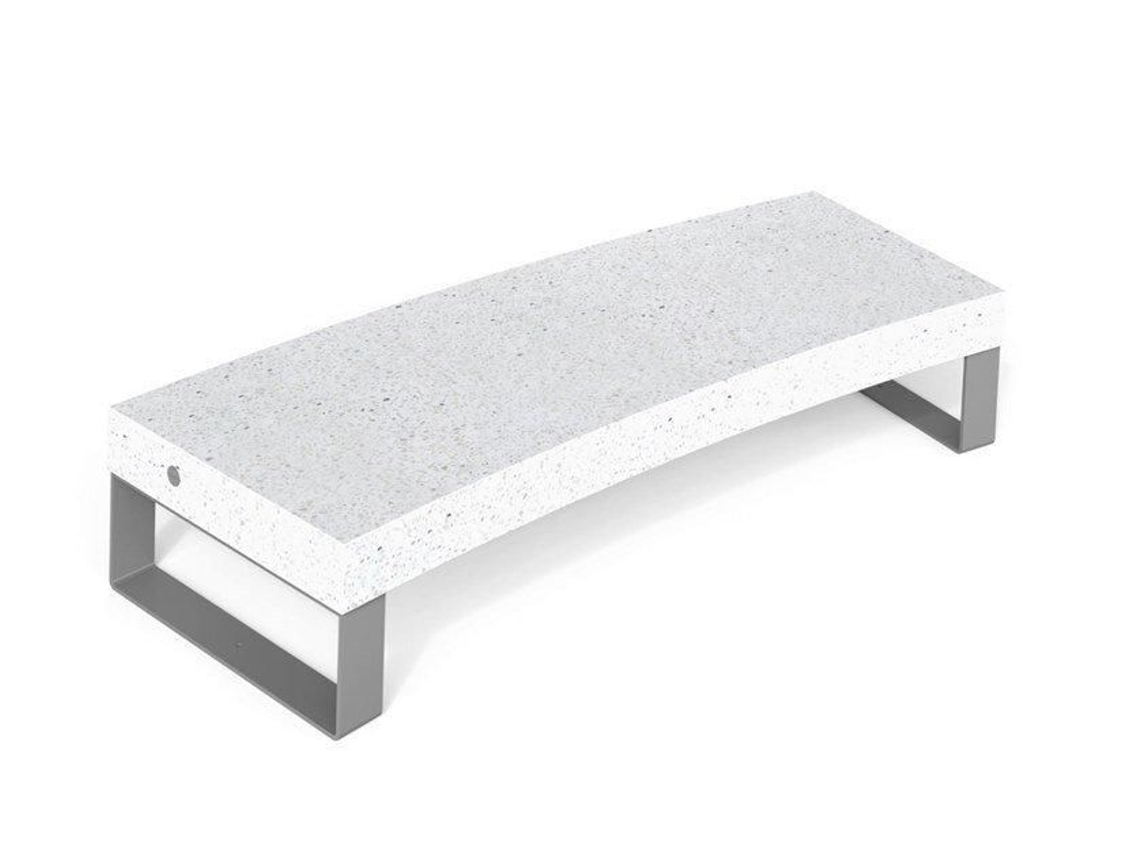 Banco Diamante Curvo 45º sin respaldo, de Metalco.