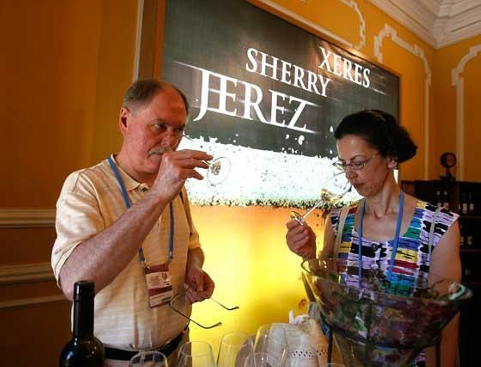 El stand del Consejo Regulador del jerez ocupa un espacio privilegiado en la primera planta del Palacio de Villavicencio, lugar de obligada visita en Vinoble.

Foto: Pascual