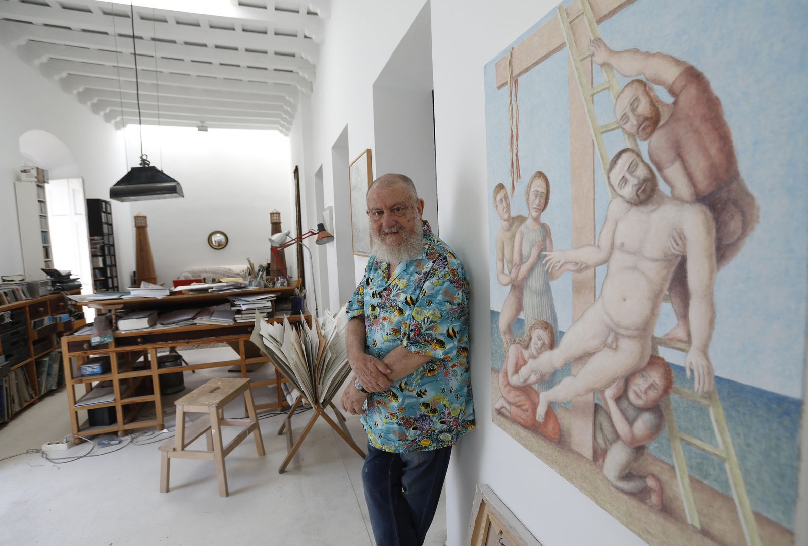 Guillermo Pérez Villalta, en su estudio.