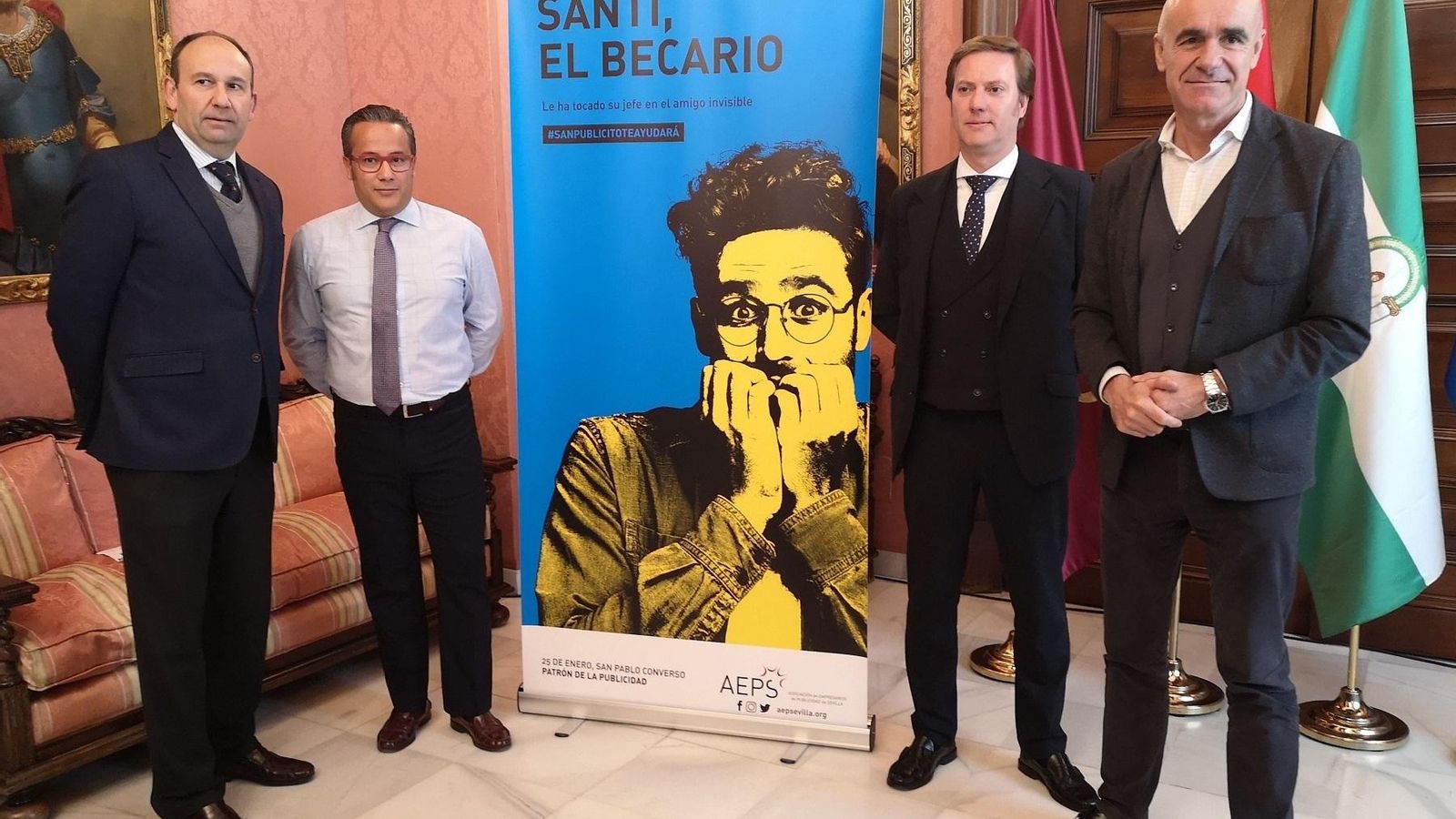 Presentación de la campaña a Asociación de Empresarios de Publicidad de Sevilla (AEPS) con motivo del día de San Pablo Converso.