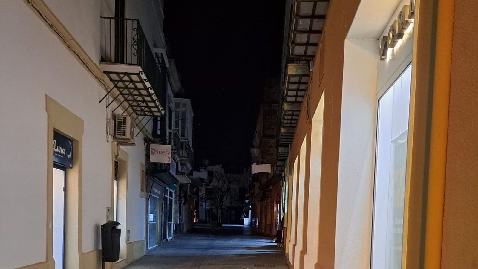 Una imagen de la zona de La Placilla, sin alumbrado público.