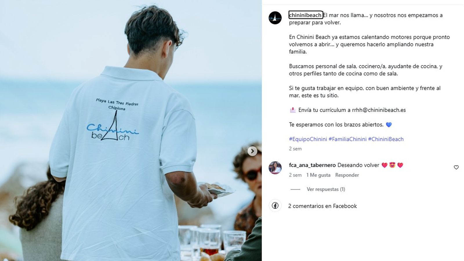 Publicación de Chinini Beach.