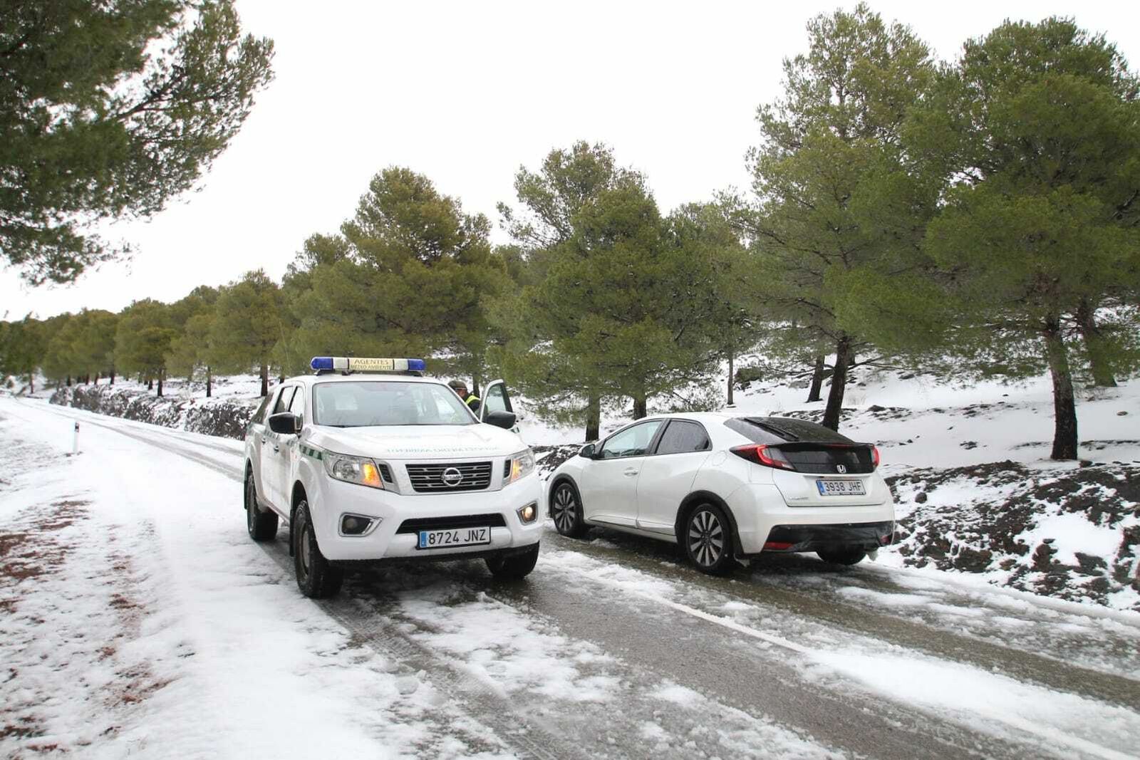 Gloria deja un manto blanco de nieve en la zona norte de la provincia