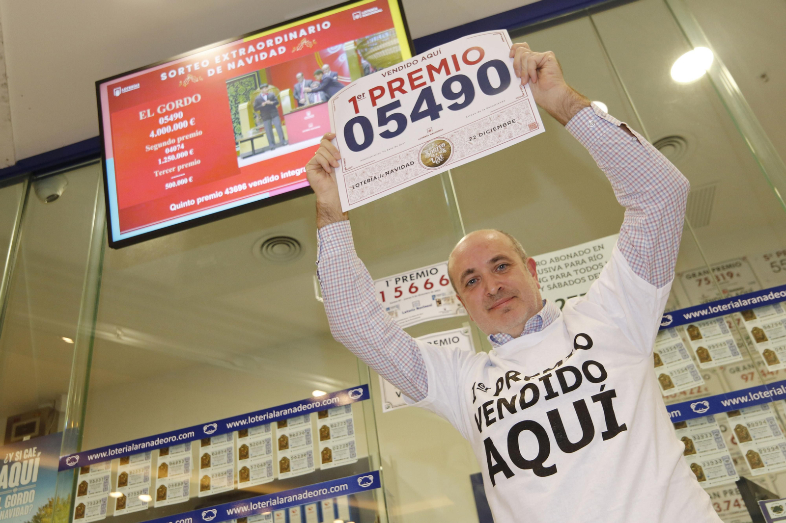 Celebraciones de los premiados con la Lotería de Navidad en España Celebraciones de los premiados con la Lotería de Navidad en España