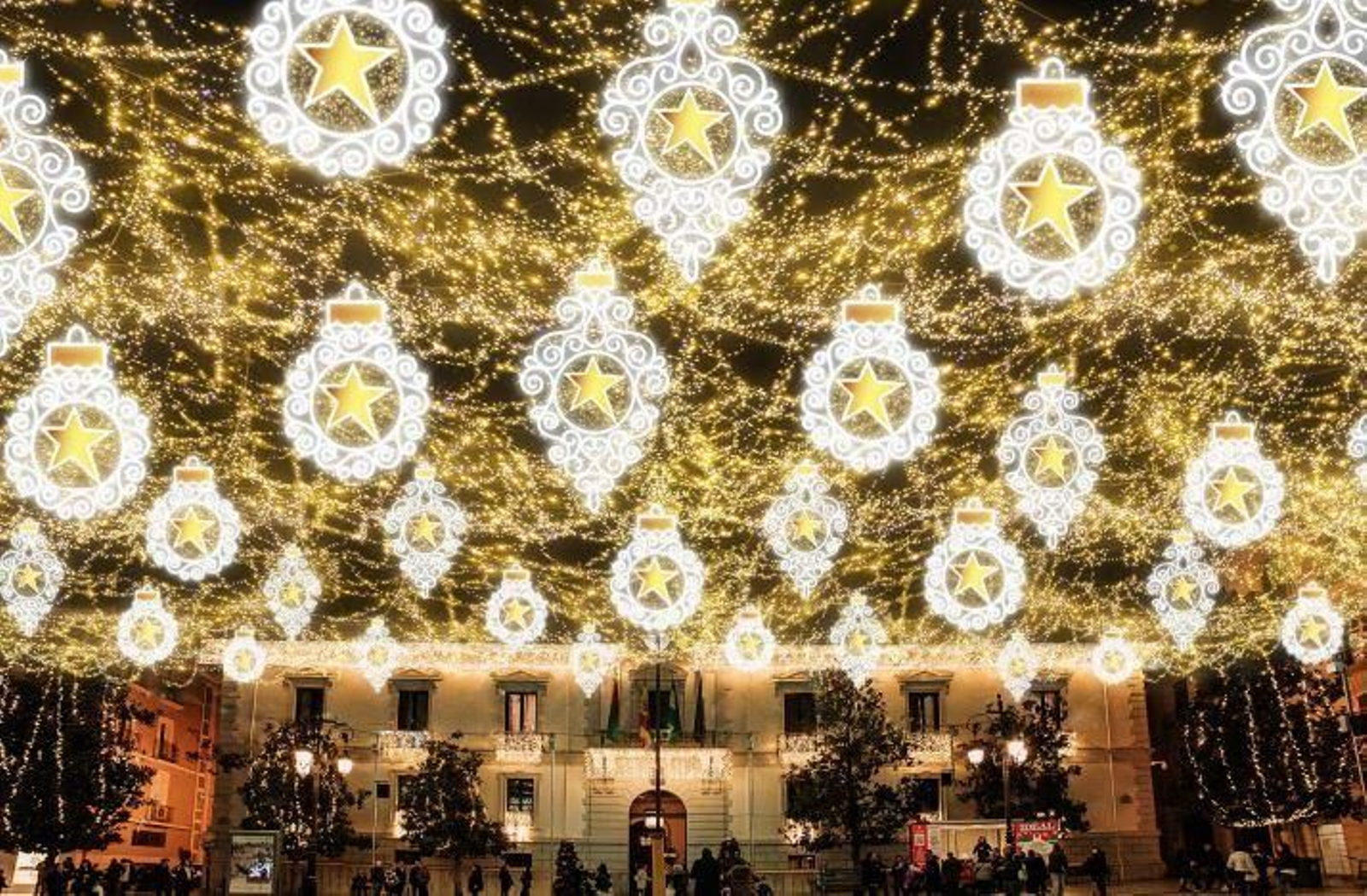 Recreación de las luces de Navidad que se instalarán en la Plaza del Carmen