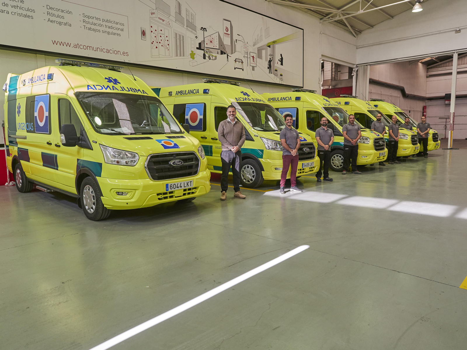 El equipo profesional de la empresa Andújar & Tramacolor, con su gerente, Luis Andújar Marqués, al frente.