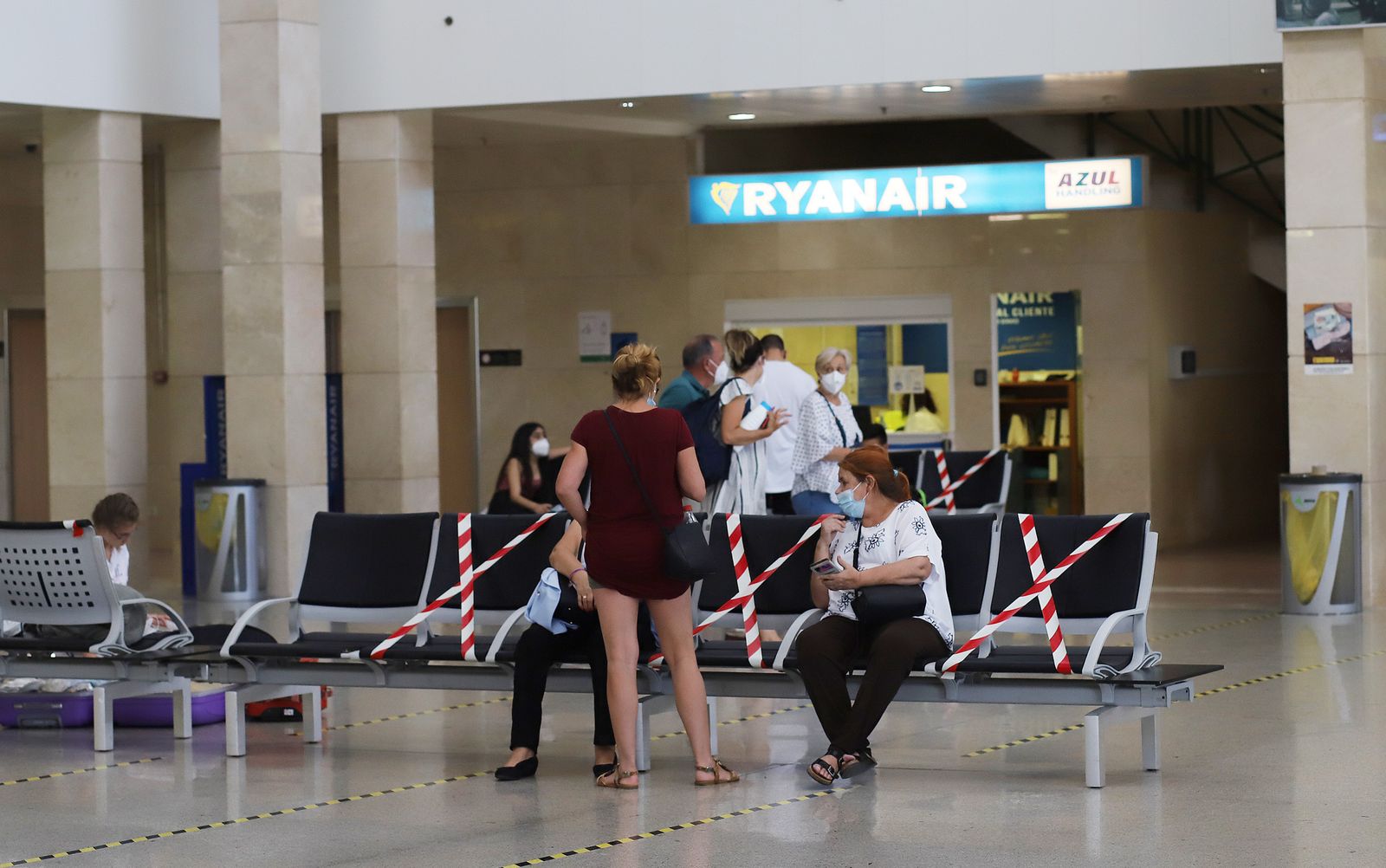 Llegada del primer vuelo de Ryanair desde Barcelona tras la pandemia