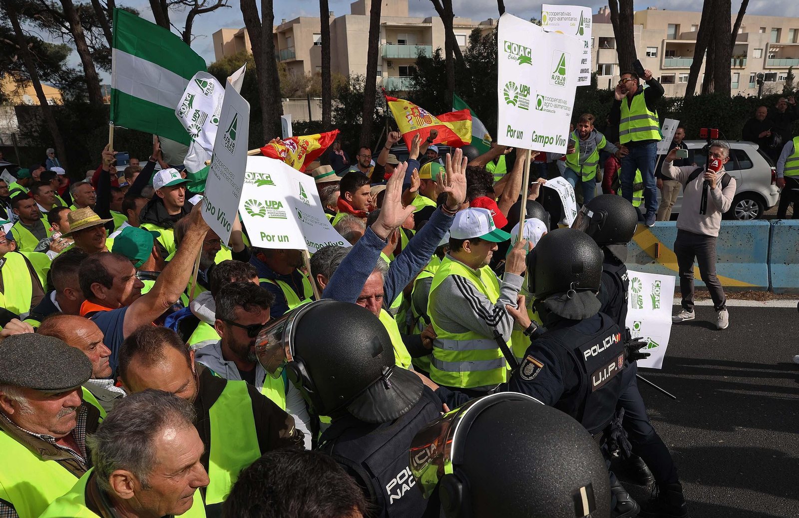 Imágenes de las protestas de los agricultores en Algeciras