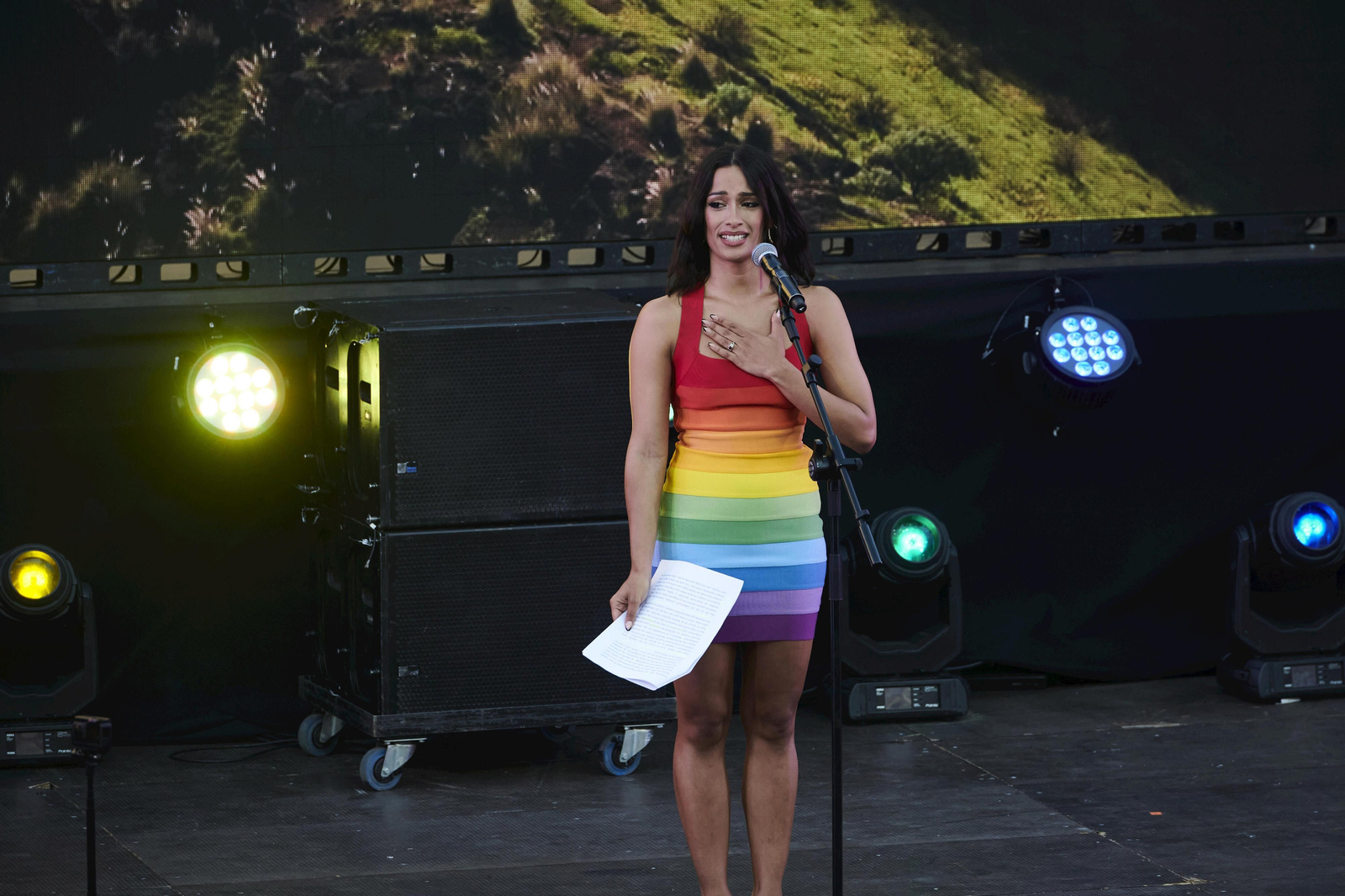 Chanel Terrero en el pregón del Orgullo en Madrid este miércoles