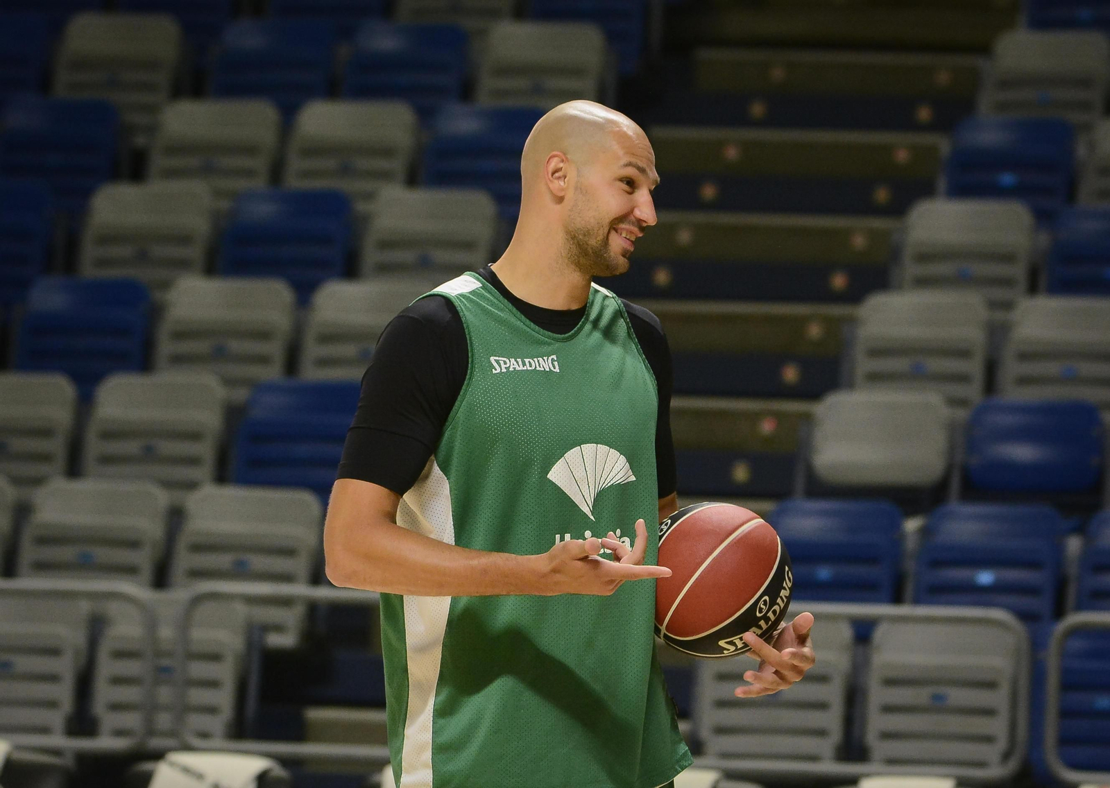 James Augustine, en un entrenamiento.