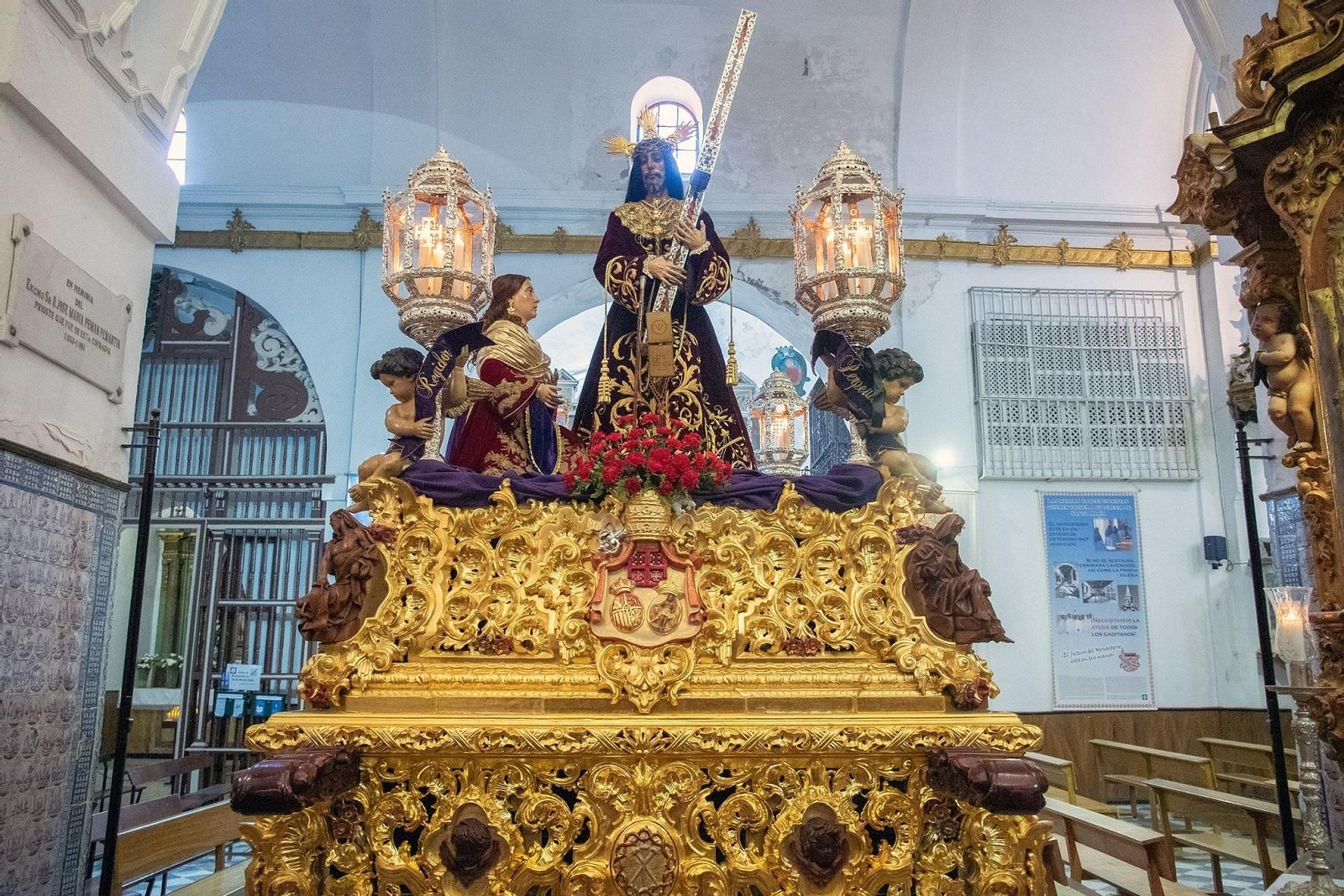 El Nazareno, dispuesto en su paso para la salida del próximo 8 de diciembre.