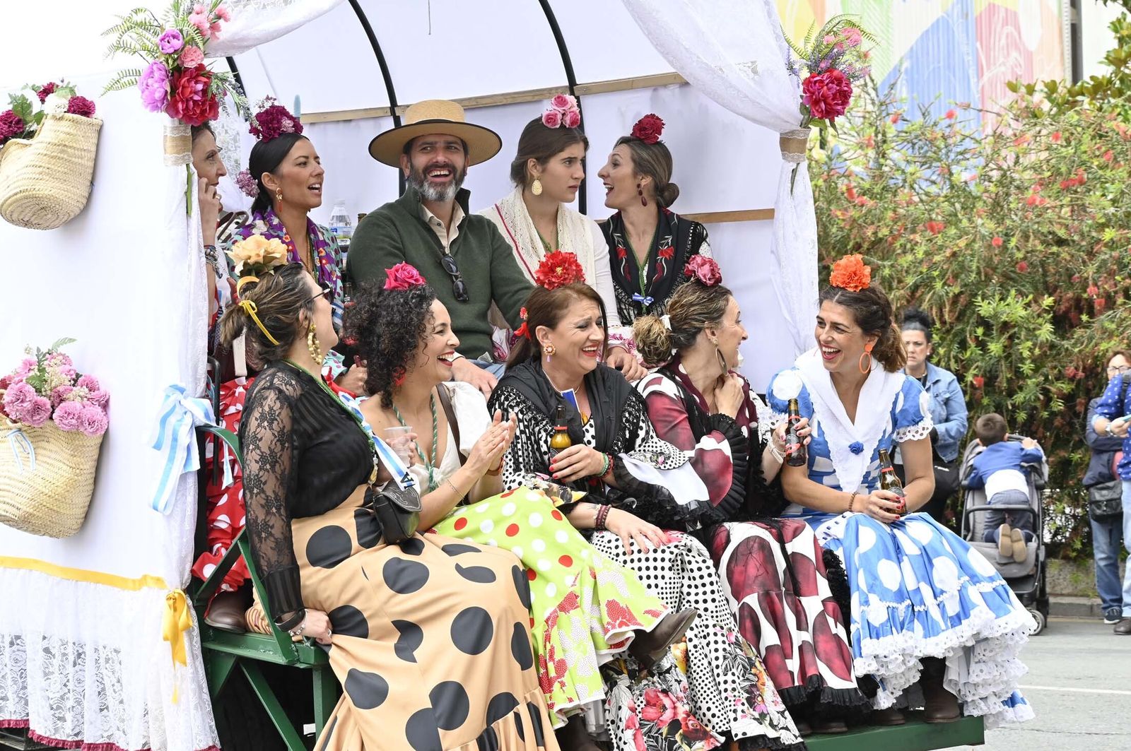 Imágenes de los carros de la Hermandad del Rocío de Huelva