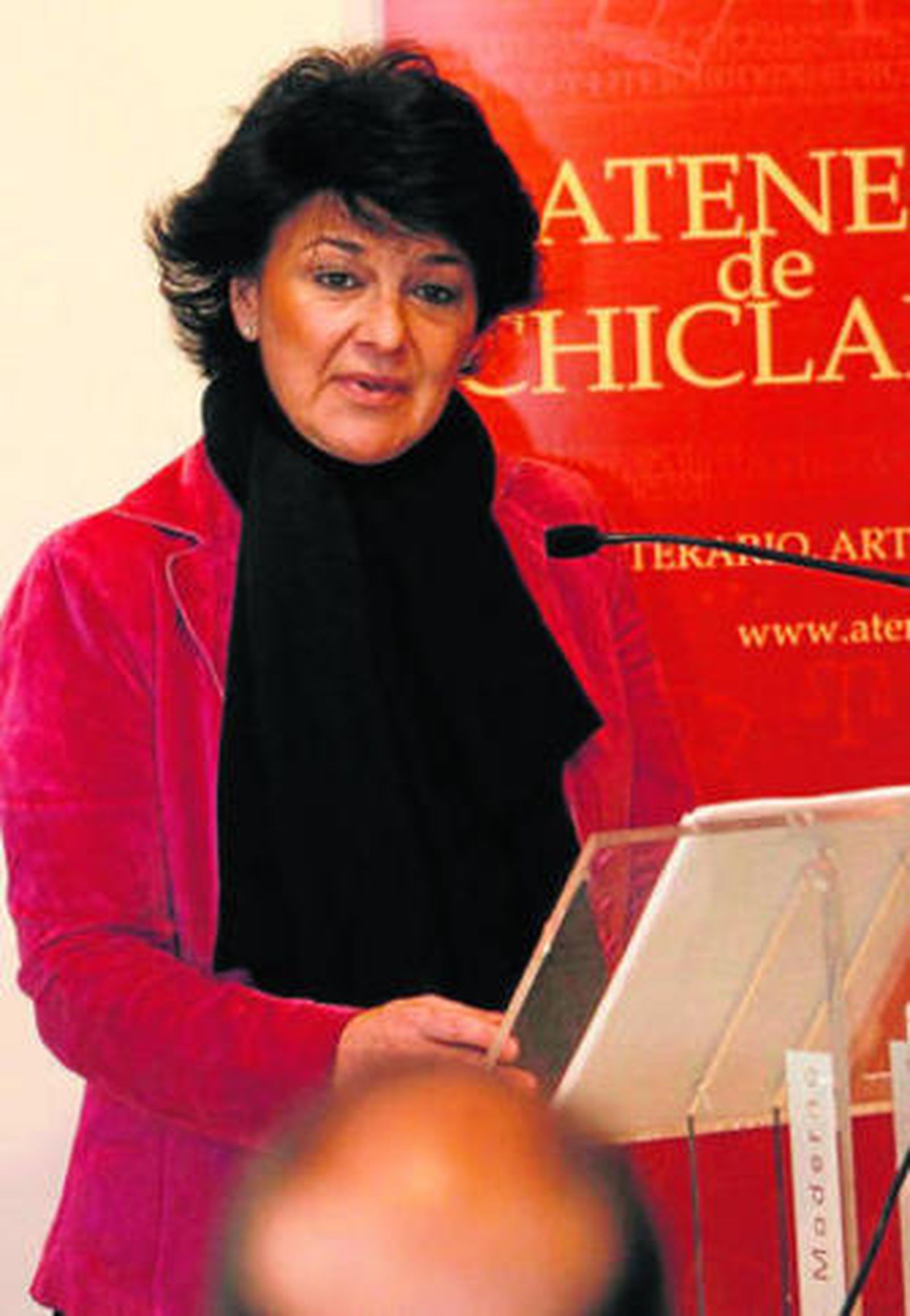 Inma Castilla de Cortázar, ayer durante un momento de la charla.